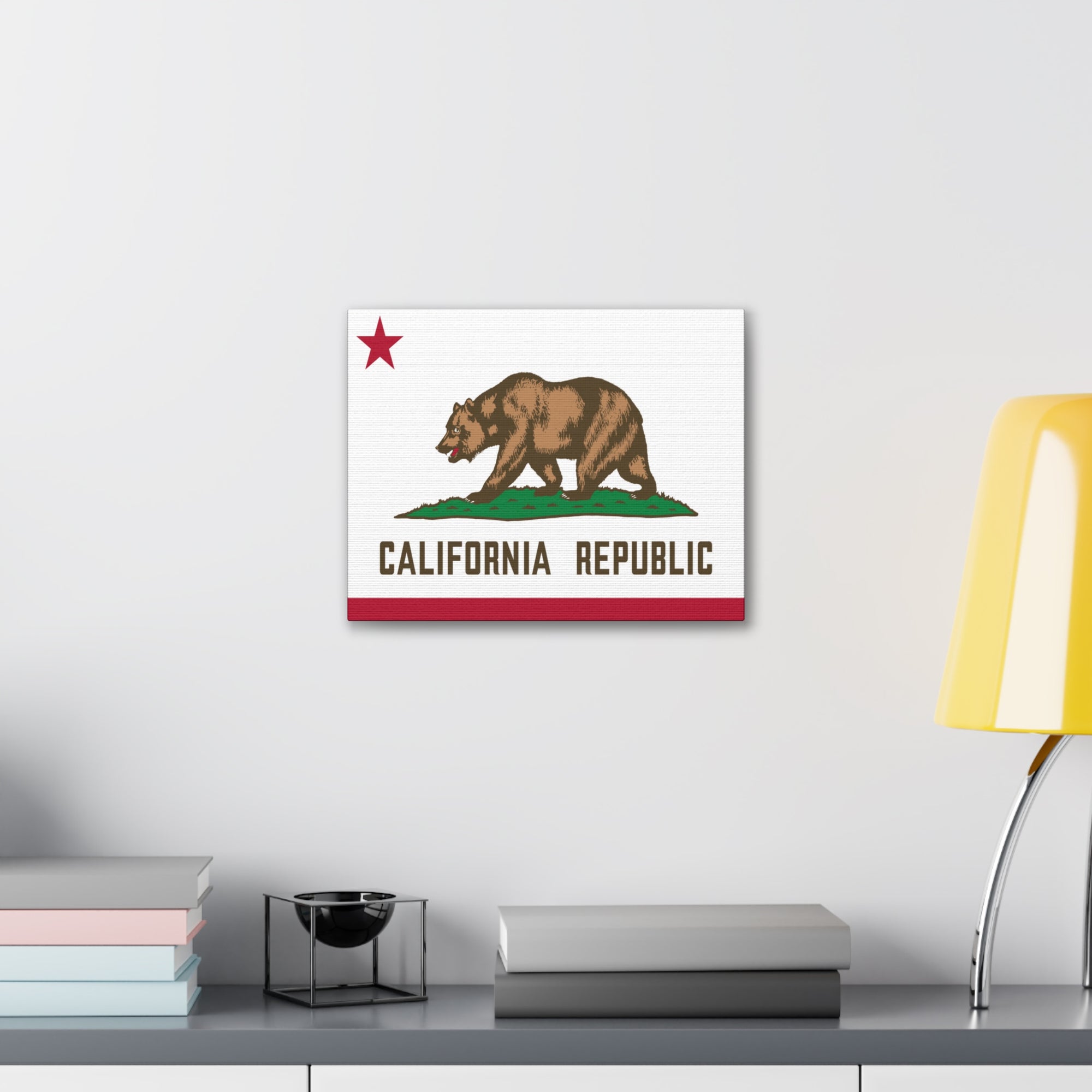 California State Flag Canvas Vibrant Wall Art Unframed Home Decor-Express Your Love Gifts