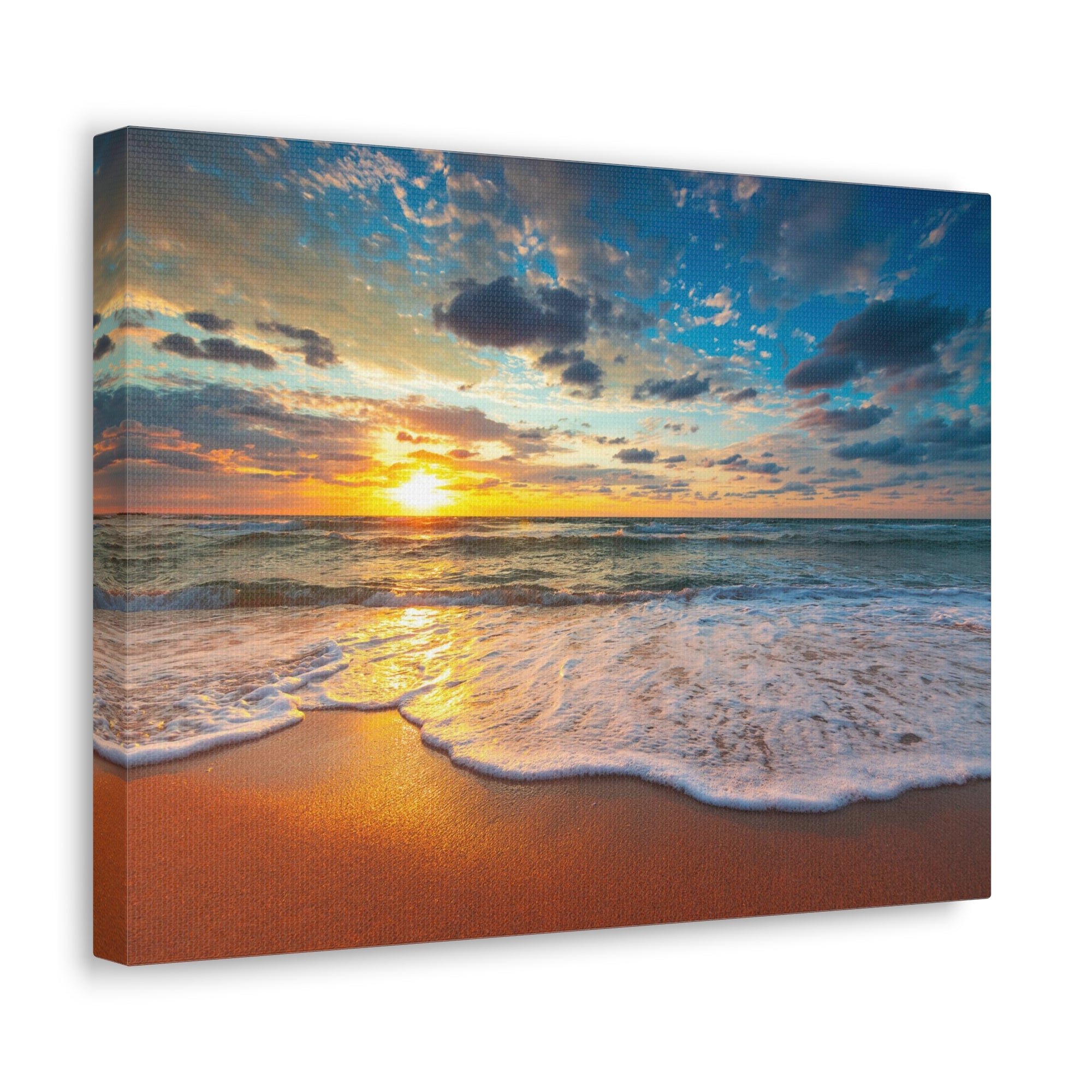 Beach Sunrise Tropical Sea Ocean Canvas Wall Art for Home Decor Ready-to-Hang-Express Your Love Gifts