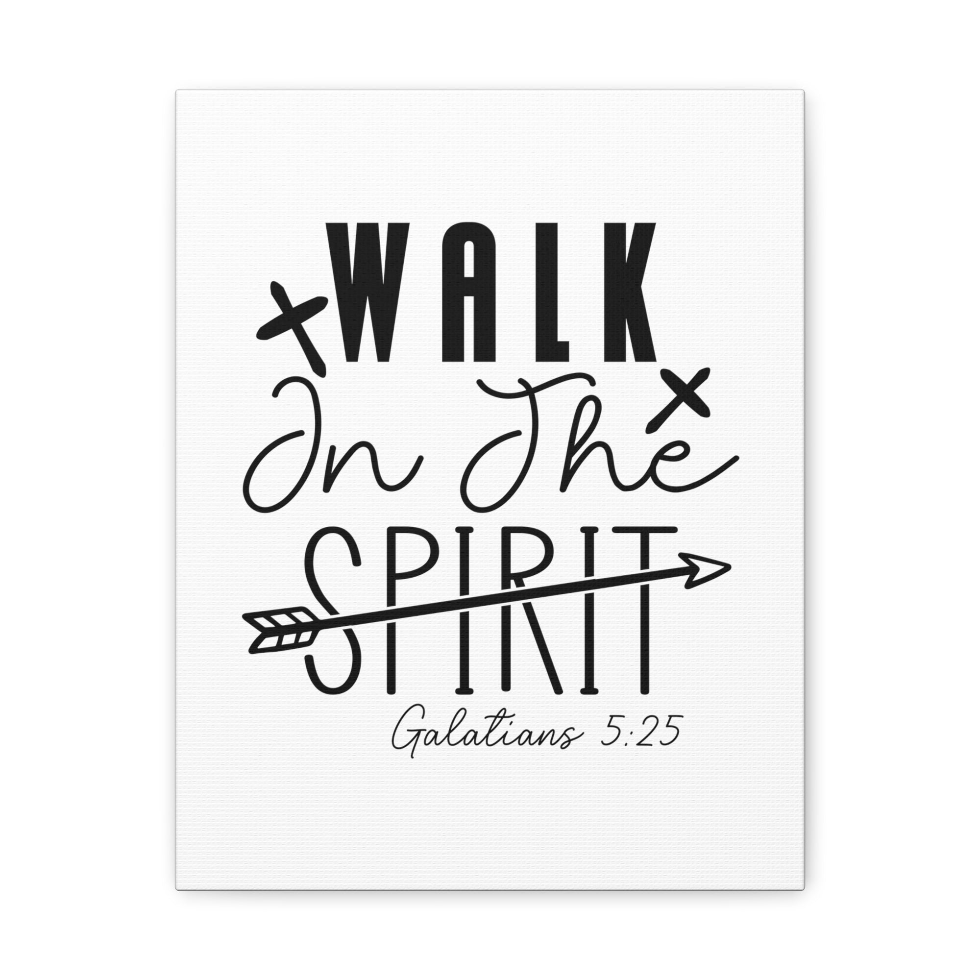 Scripture Walls Galatians 5:25 Walk in the Spirit Bible Verse Canvas Christian Wall Art Ready to Hang Unframed-Express Your Love Gifts