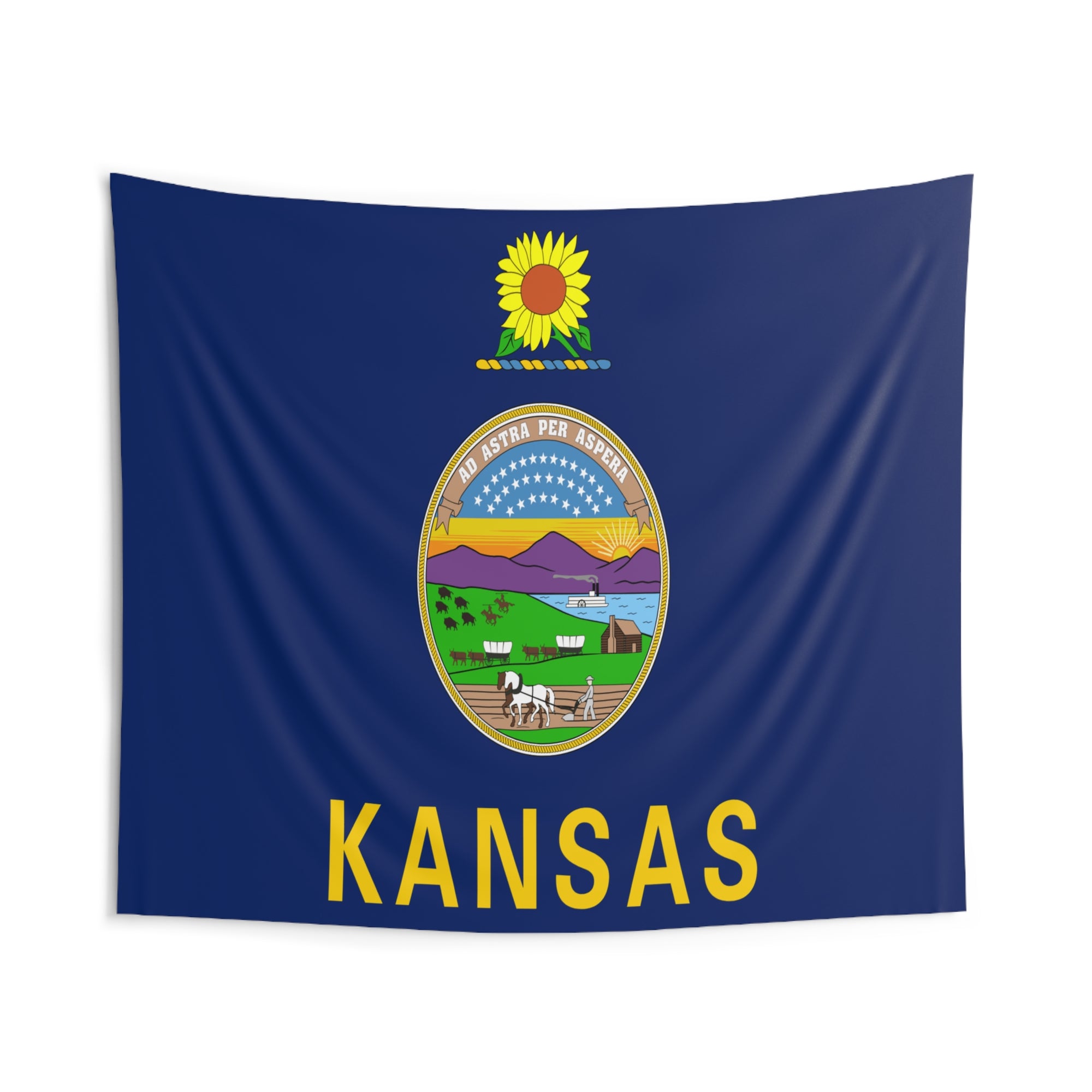 Kansas State Flag Wall Hanging Tapestry-Express Your Love Gifts