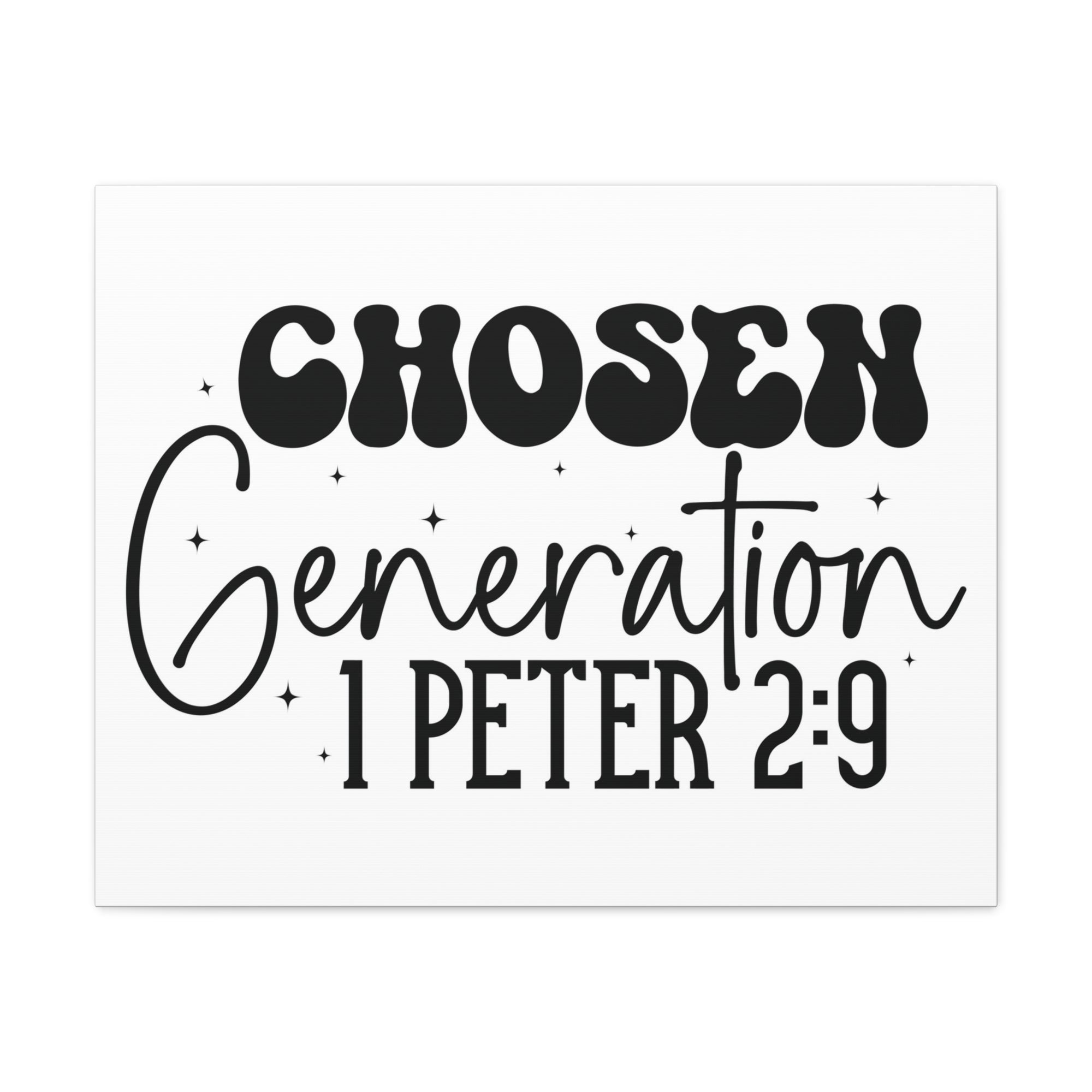 Scripture Walls 1 Peter 2:9 A Chosen Generation Bible Verse Canvas Christian Wall Art Ready to Hang Unframed-Express Your Love Gifts