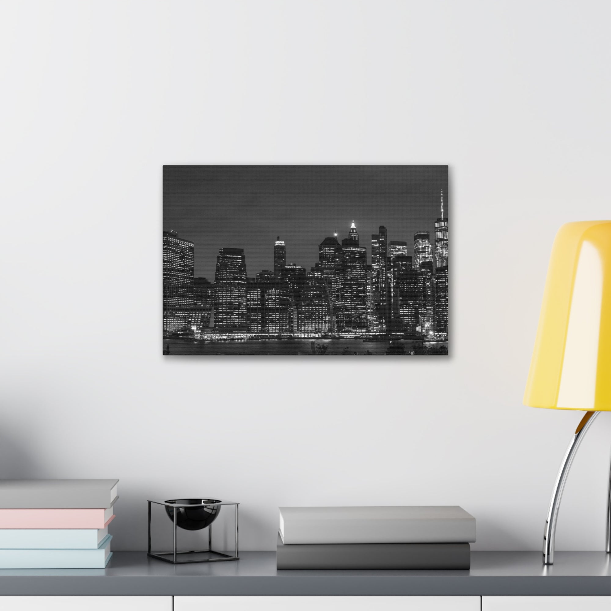 Brooklyn Black And White Skyline Canvas Artwork High-Quality Breathtaking Stunning Cityscape for Home Decor Ready to Hang-Express Your Love Gifts