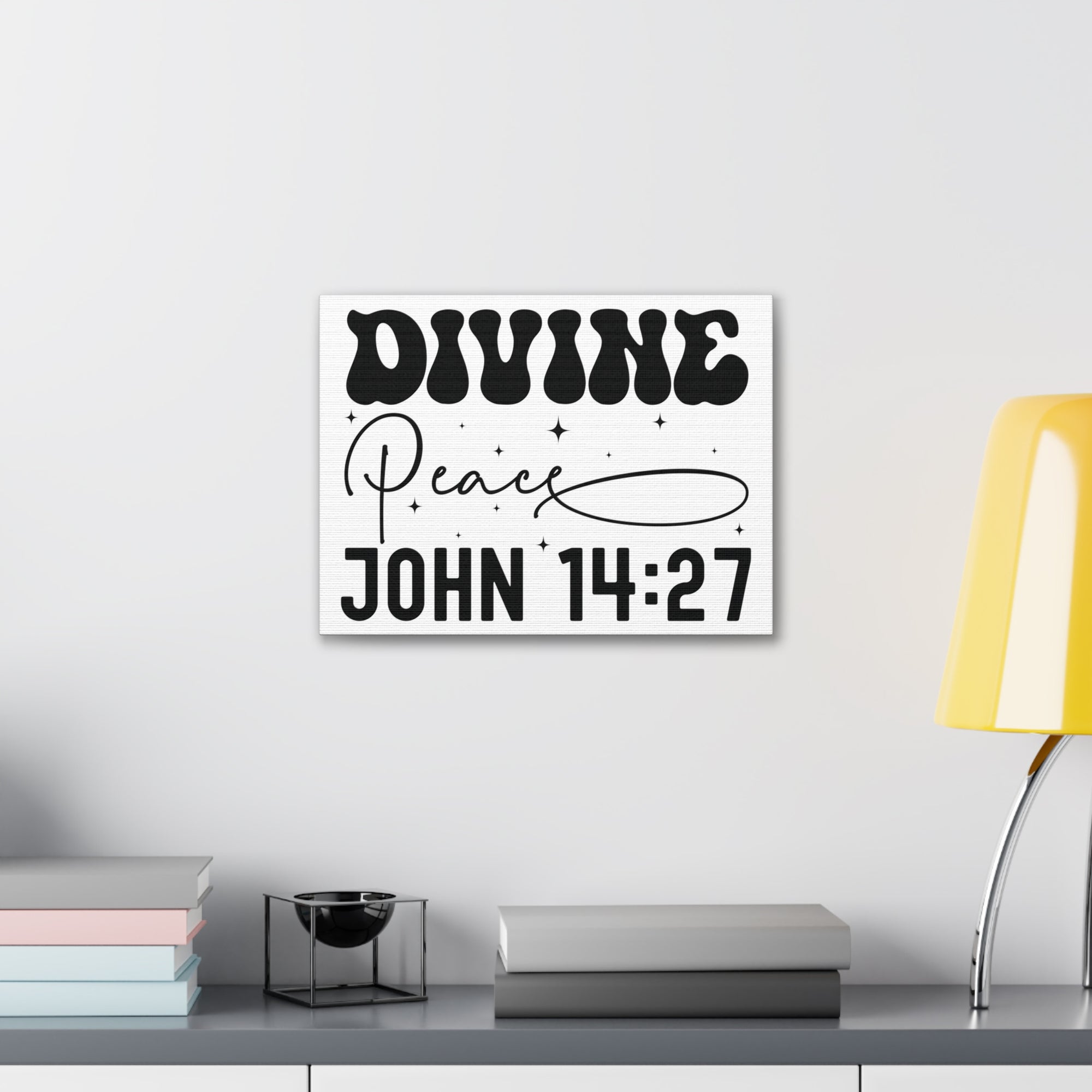 Scripture Walls John 14:27 Divine Peace Bible Verse Canvas Christian Wall Art Ready to Hang Unframed-Express Your Love Gifts