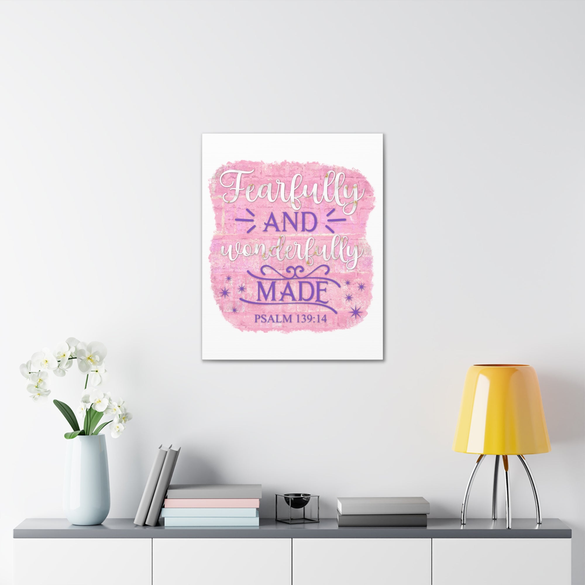 Scripture Walls Psalm 139:14 Fearfully and Wonderfully Made Bible Verse Canvas Christian Wall Art Ready to Hang Unframed-Express Your Love Gifts