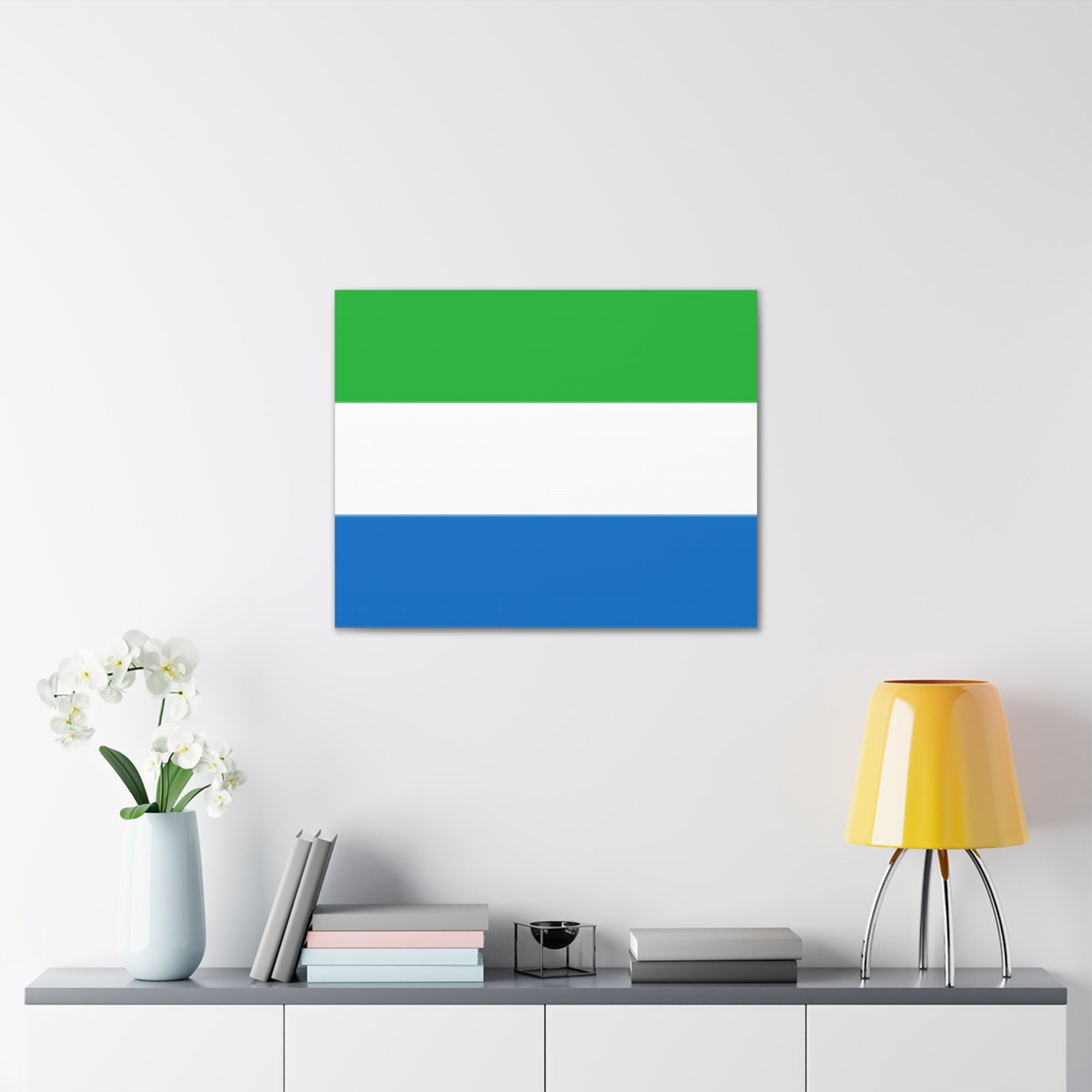 Sierra Leone Country Flag Canvas Vibrant Wall Art Unframed Home Decor-Express Your Love Gifts