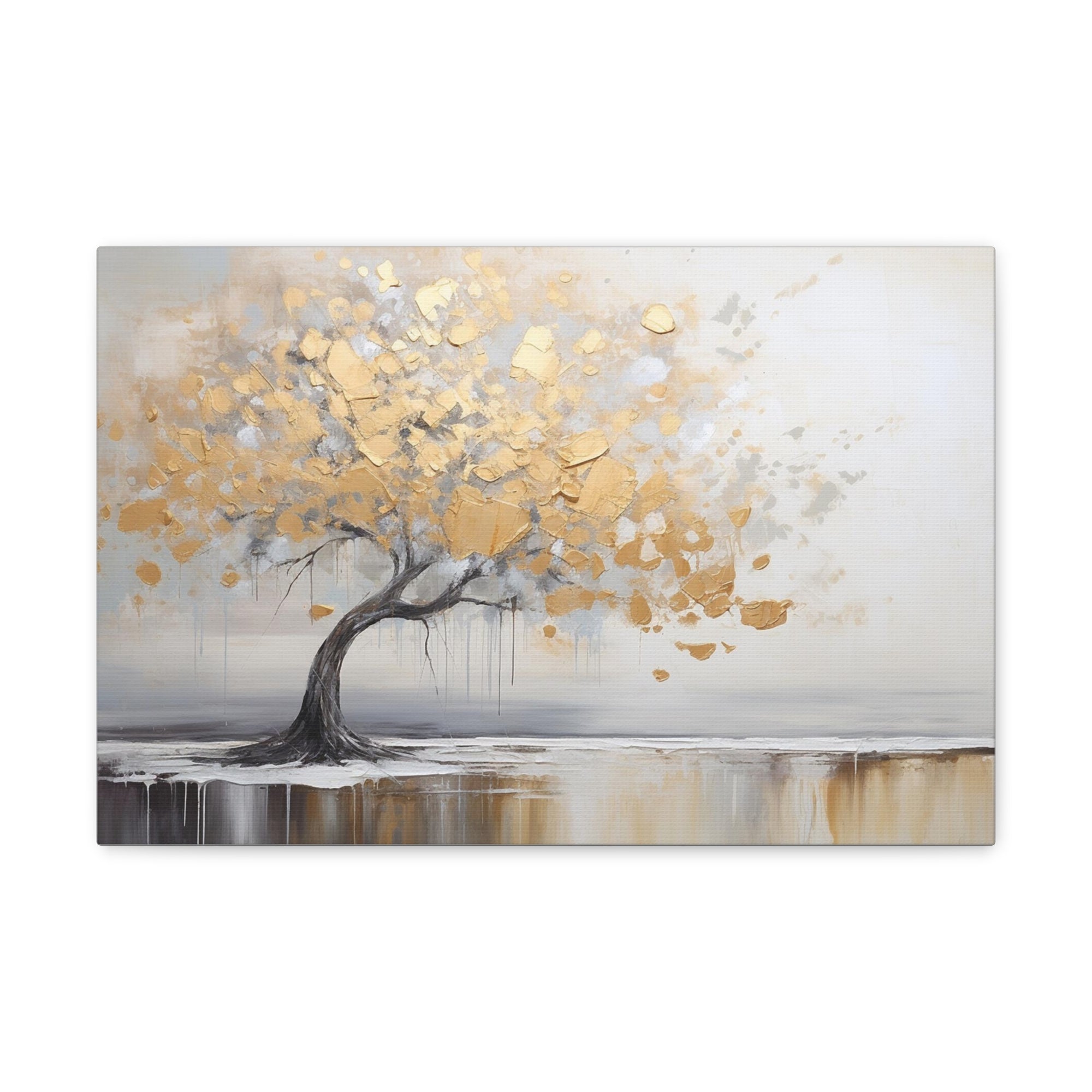 Abstract Oil Painting Forest Tree Contemporary Art Canvas Wall Art for Home Decor Ready-to-Hang-Express Your Love Gifts