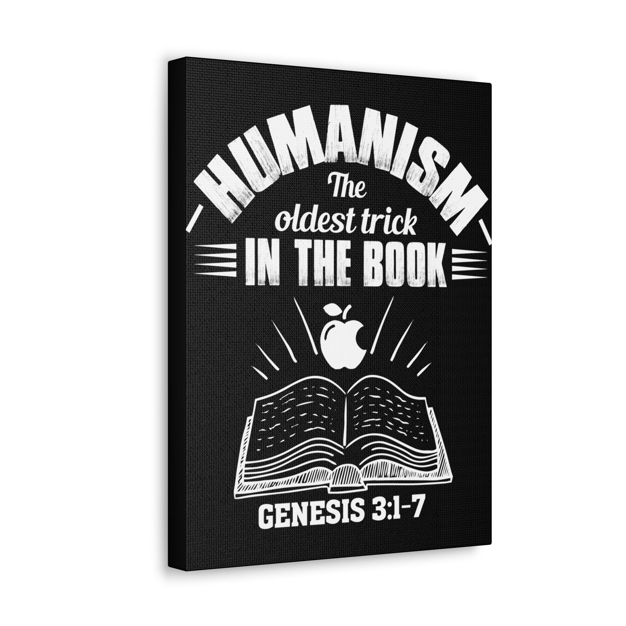 Scripture Walls Genesis 3:1-7 Humanism Bible Verse Canvas Christian Wall Art Ready to Hang Unframed-Express Your Love Gifts