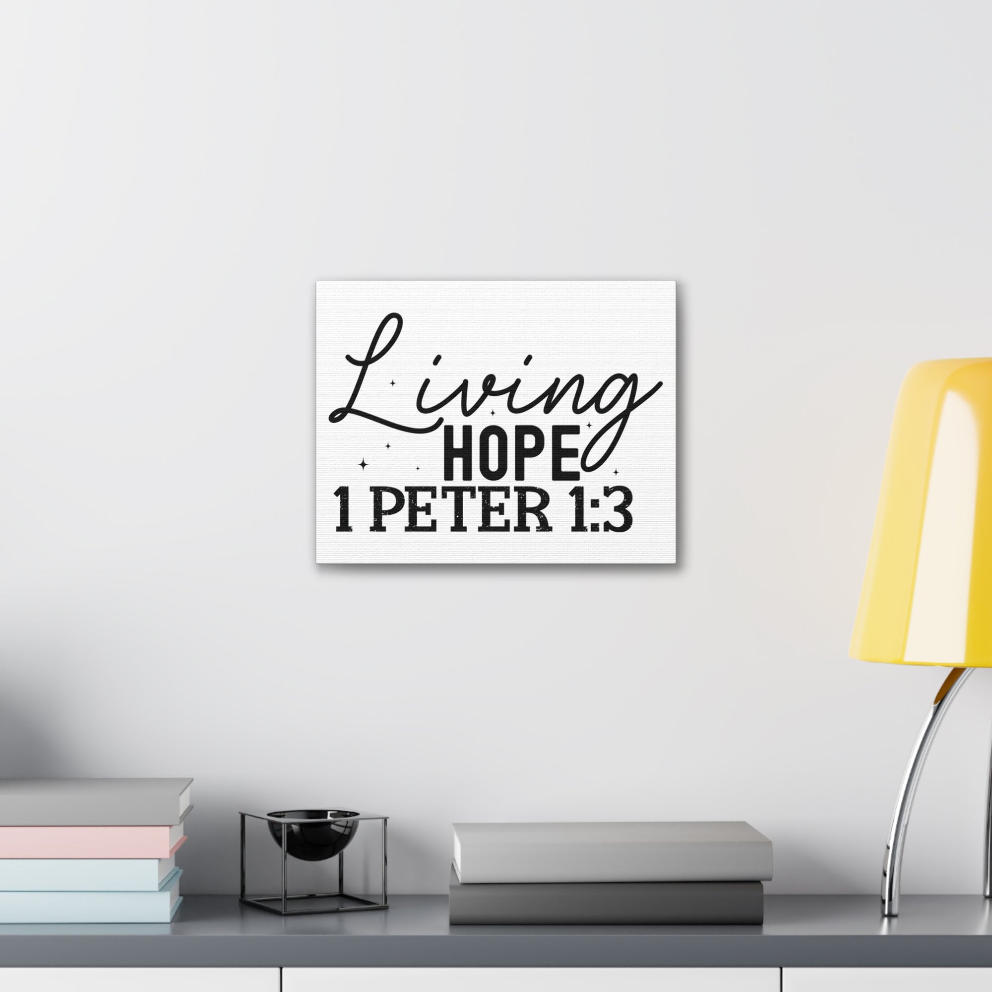 Scripture Walls 1 Peter 1:3 Our Living Hope Bible Verse Canvas Christian Wall Art Ready to Hang Unframed-Express Your Love Gifts