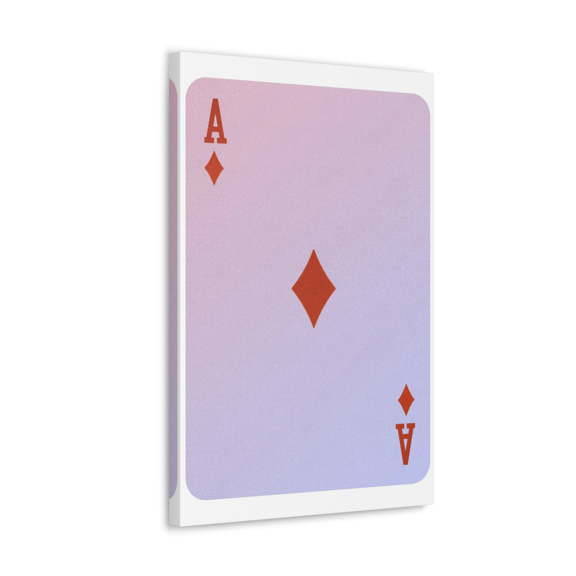 Ace Of Diamonds Playing Card Canvas Wall Art for Home Decor Ready-to-Hang-Express Your Love Gifts