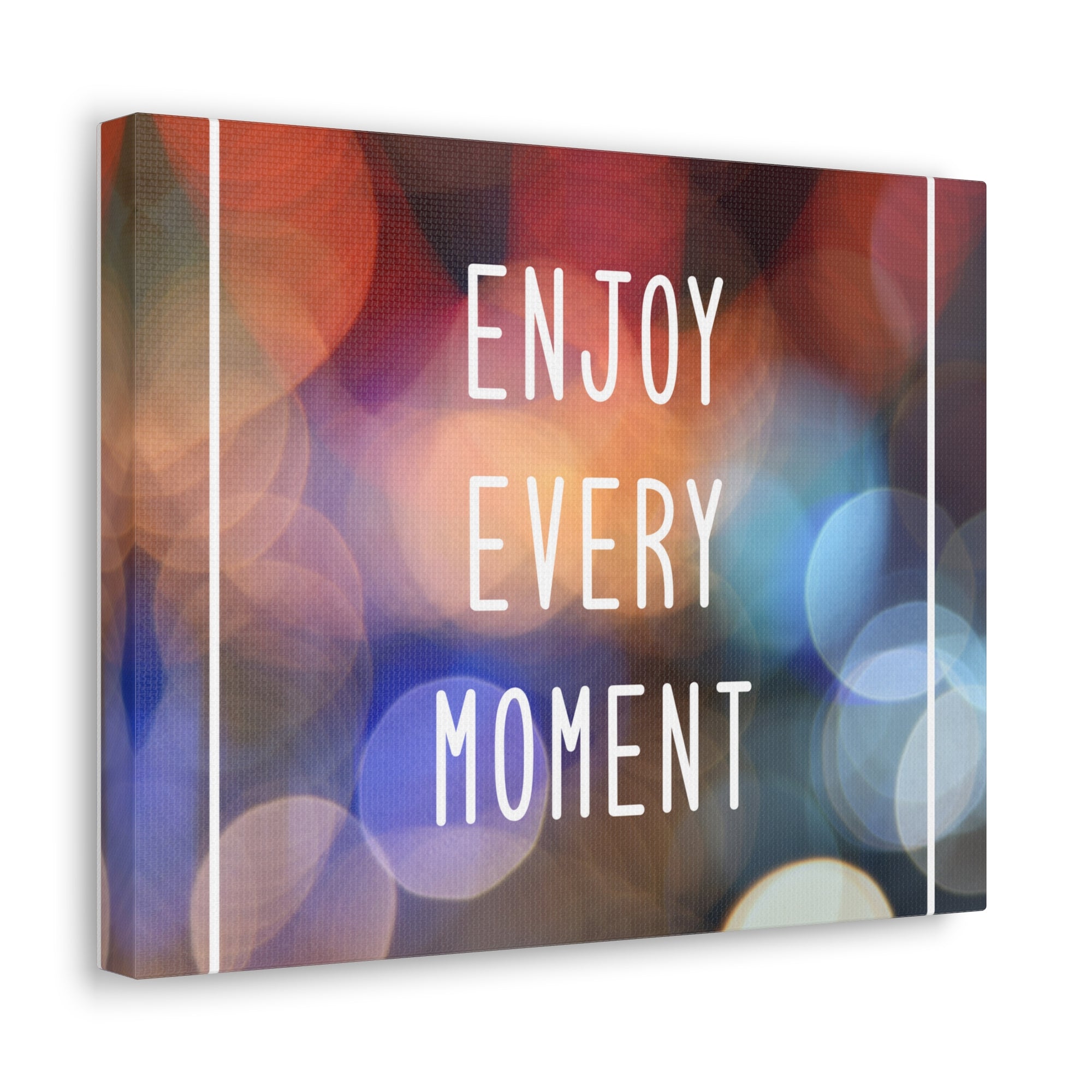 Inspirational Quote Canvas Enjoy Every Moment Motivational Print Ready to Hang Artwork-Express Your Love Gifts