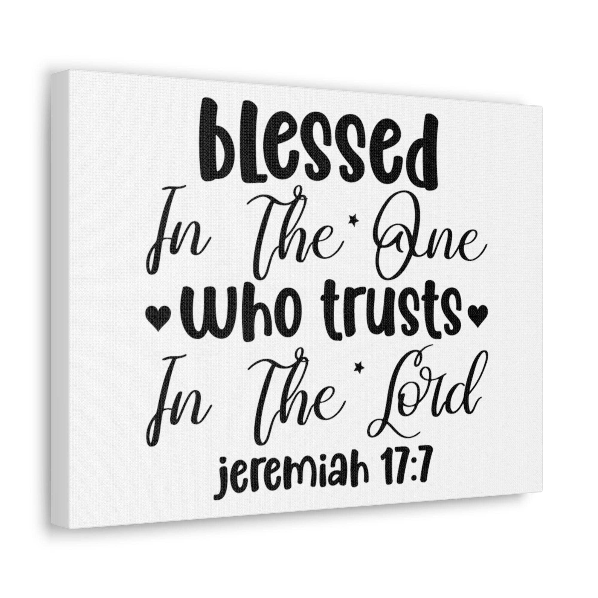 Scripture Walls Jeremiah 17:7 Blesse Who Trusts Hearts Bible Verse Canvas Christian Wall Art Ready to Hang Unframed-Express Your Love Gifts