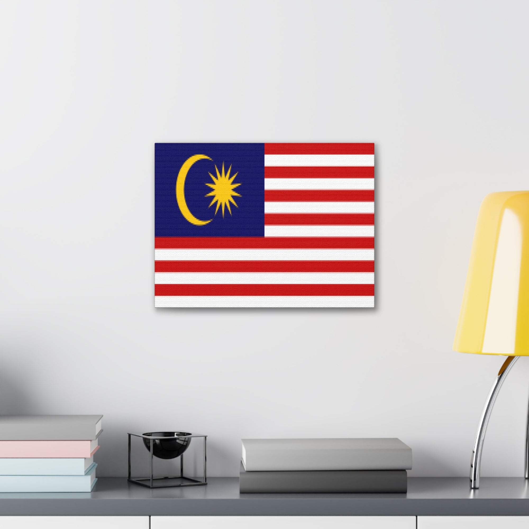 Malaysia Country Flag Canvas Vibrant Wall Art Unframed Home Decor-Express Your Love Gifts