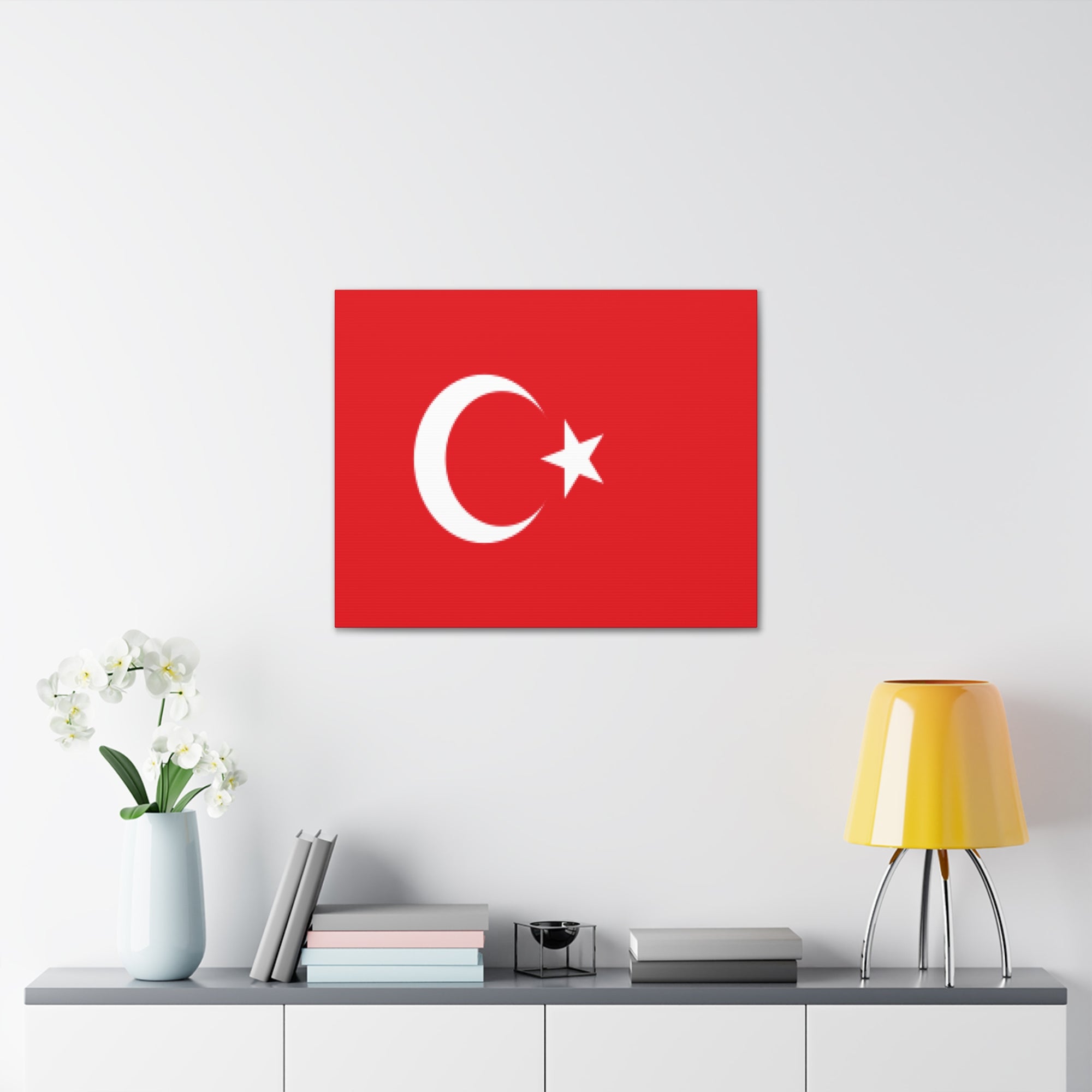 Turkey Country Flag Canvas Vibrant Wall Art Unframed Home Decor-Express Your Love Gifts