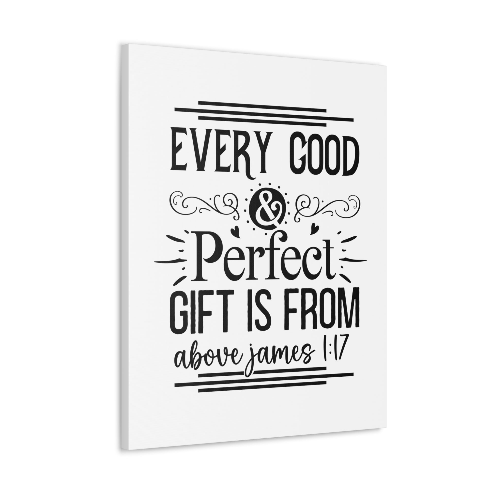 Scripture Walls James 1:17 Perfect Gift Bible Verse Canvas Christian Wall Art Ready to Hang Unframed-Express Your Love Gifts