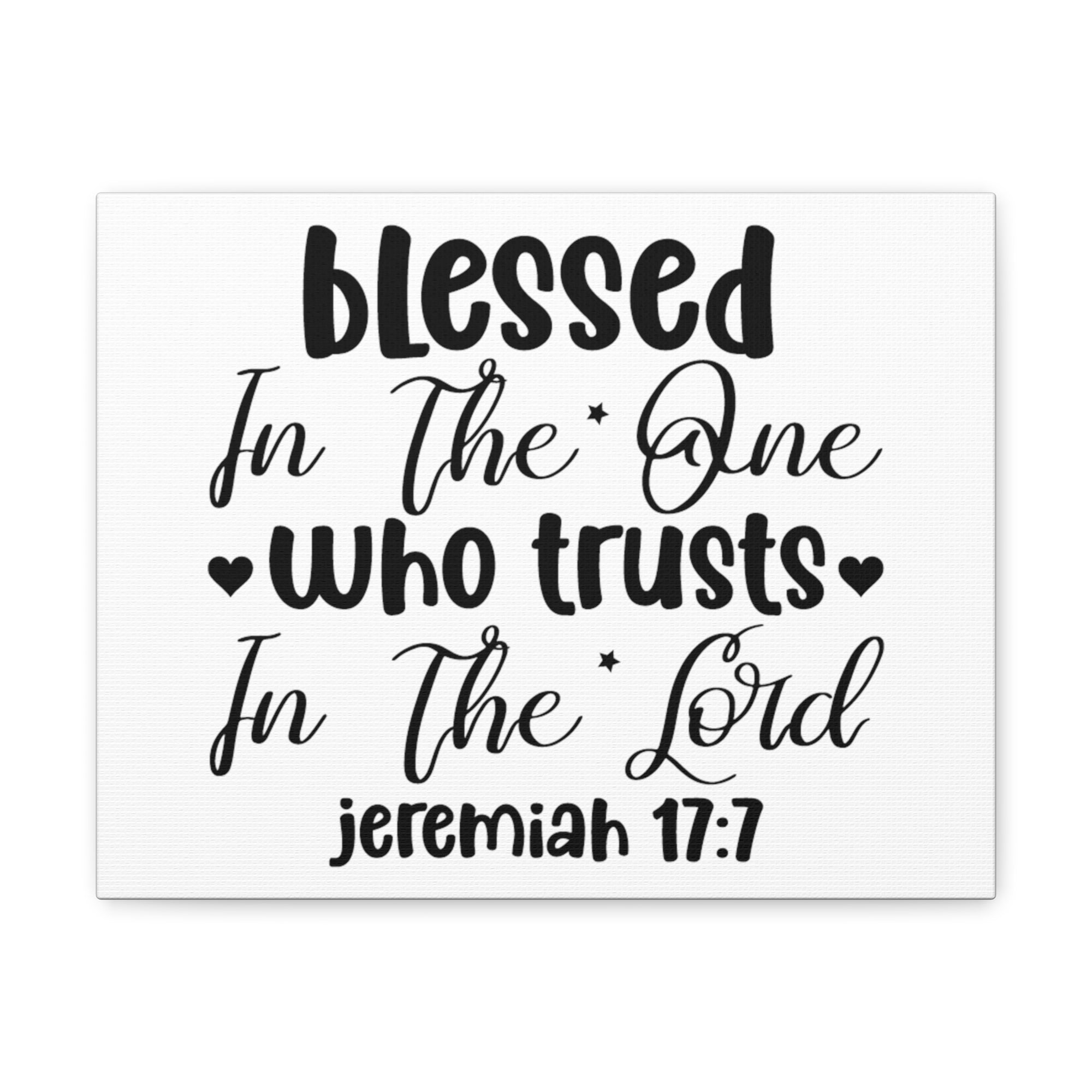 Scripture Walls Jeremiah 17:7 Blesse Who Trusts Hearts Bible Verse Canvas Christian Wall Art Ready to Hang Unframed-Express Your Love Gifts