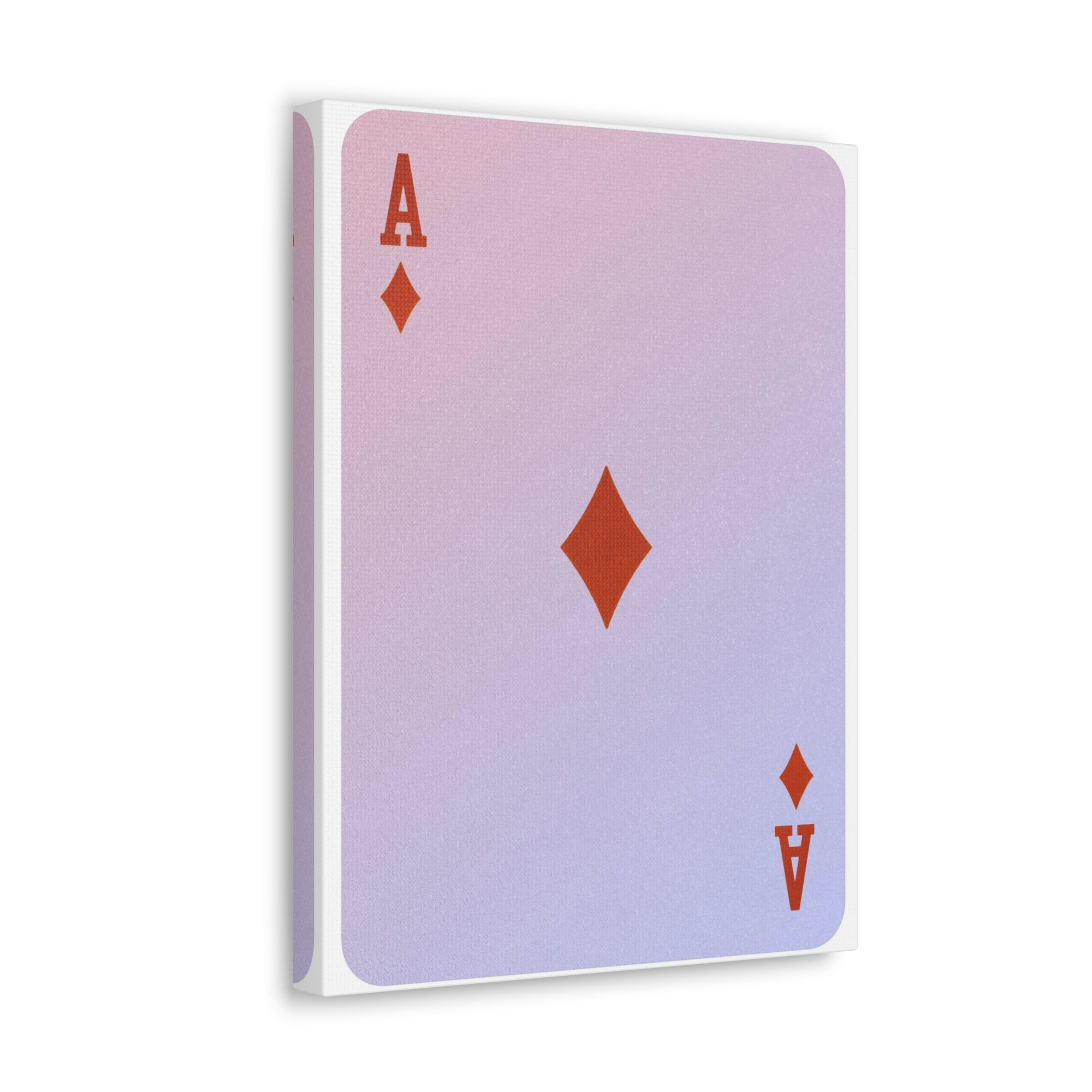 Ace Of Diamonds Playing Card Canvas Wall Art for Home Decor Ready-to-Hang-Express Your Love Gifts