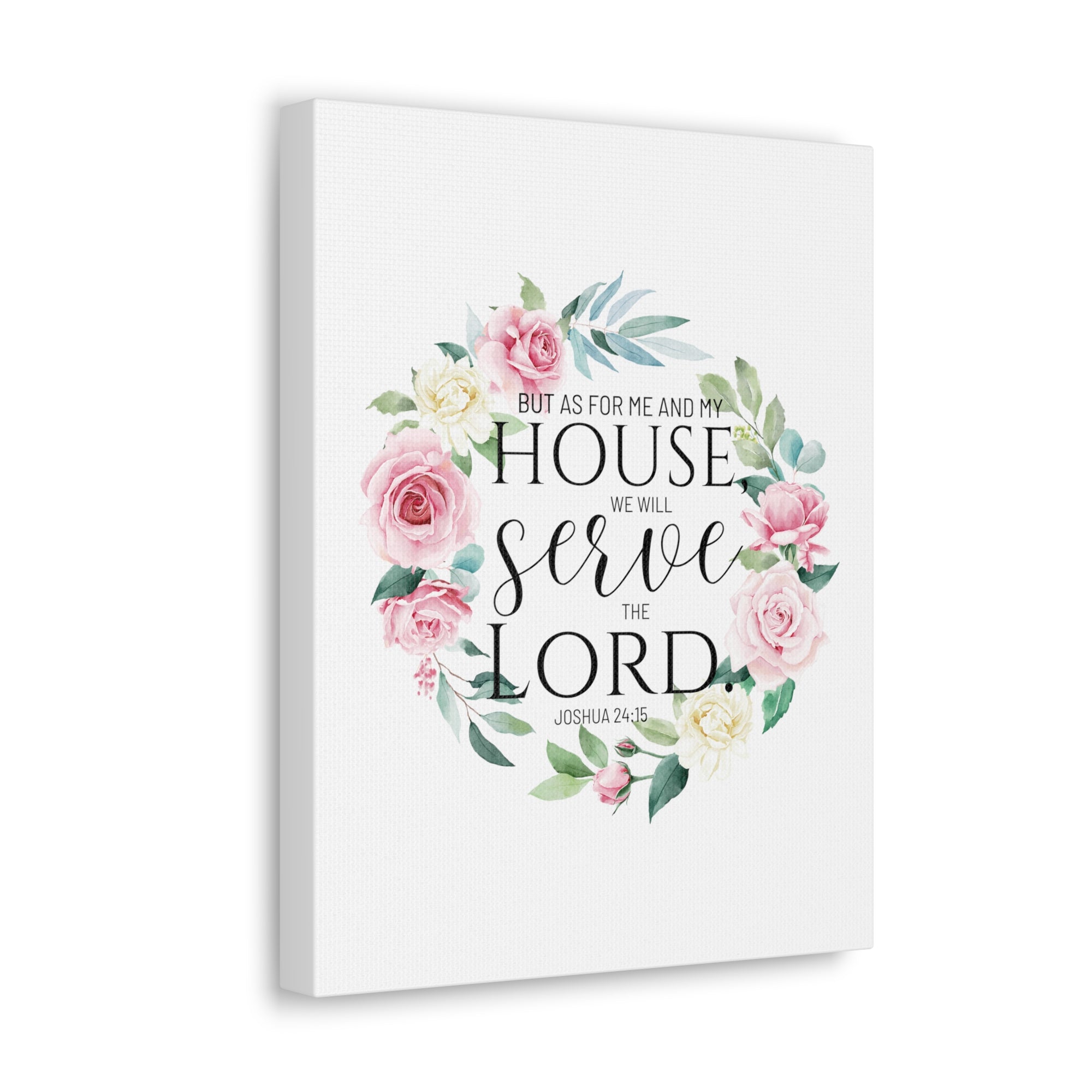 Scripture Walls Joshua 24:15 Serve The Lord Bible Verse Canvas Christian Wall Art Ready to Hang Unframed-Express Your Love Gifts