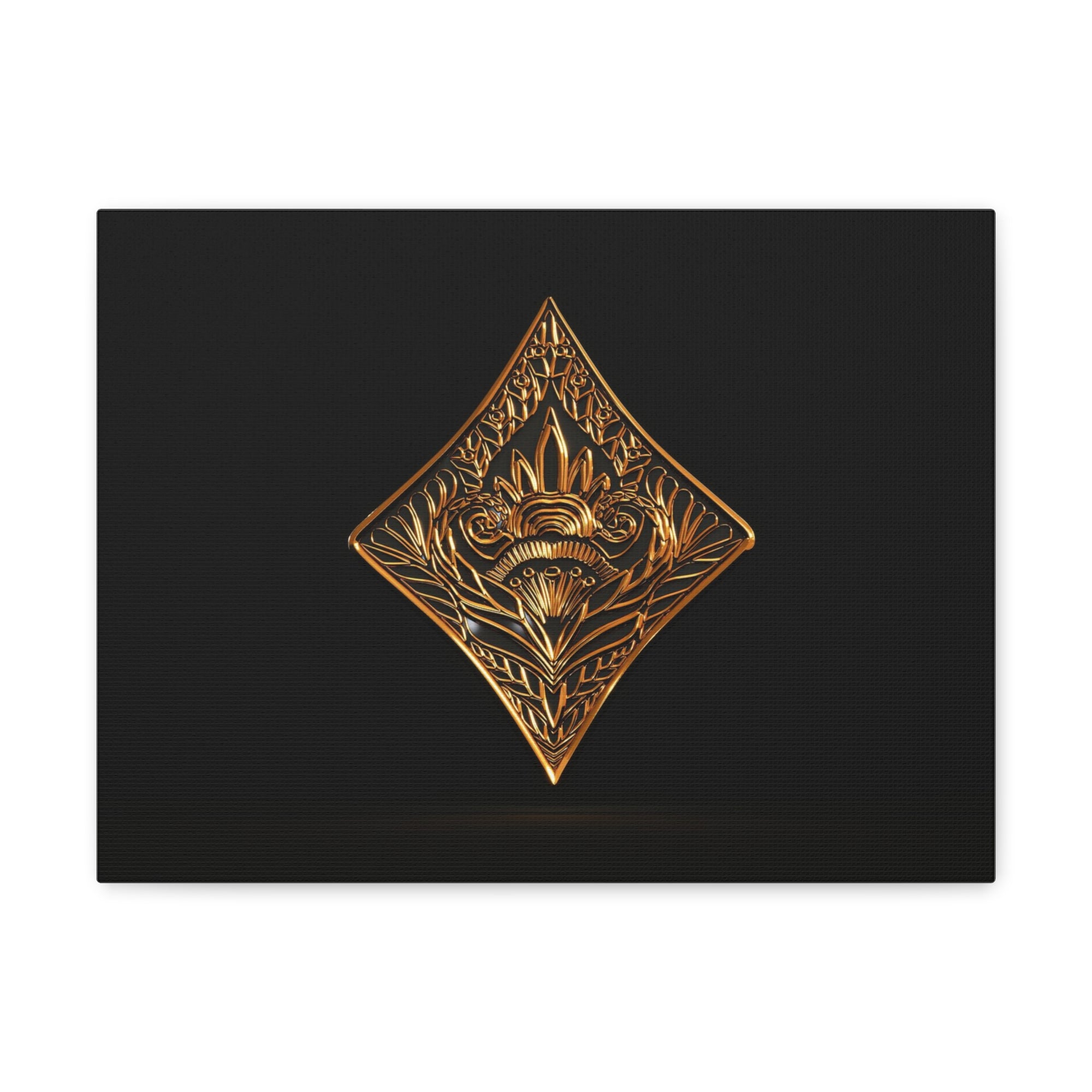 3D Gold Diamonds Playing Card Canvas Wall Art for Home Decor Ready-to-Hang-Express Your Love Gifts