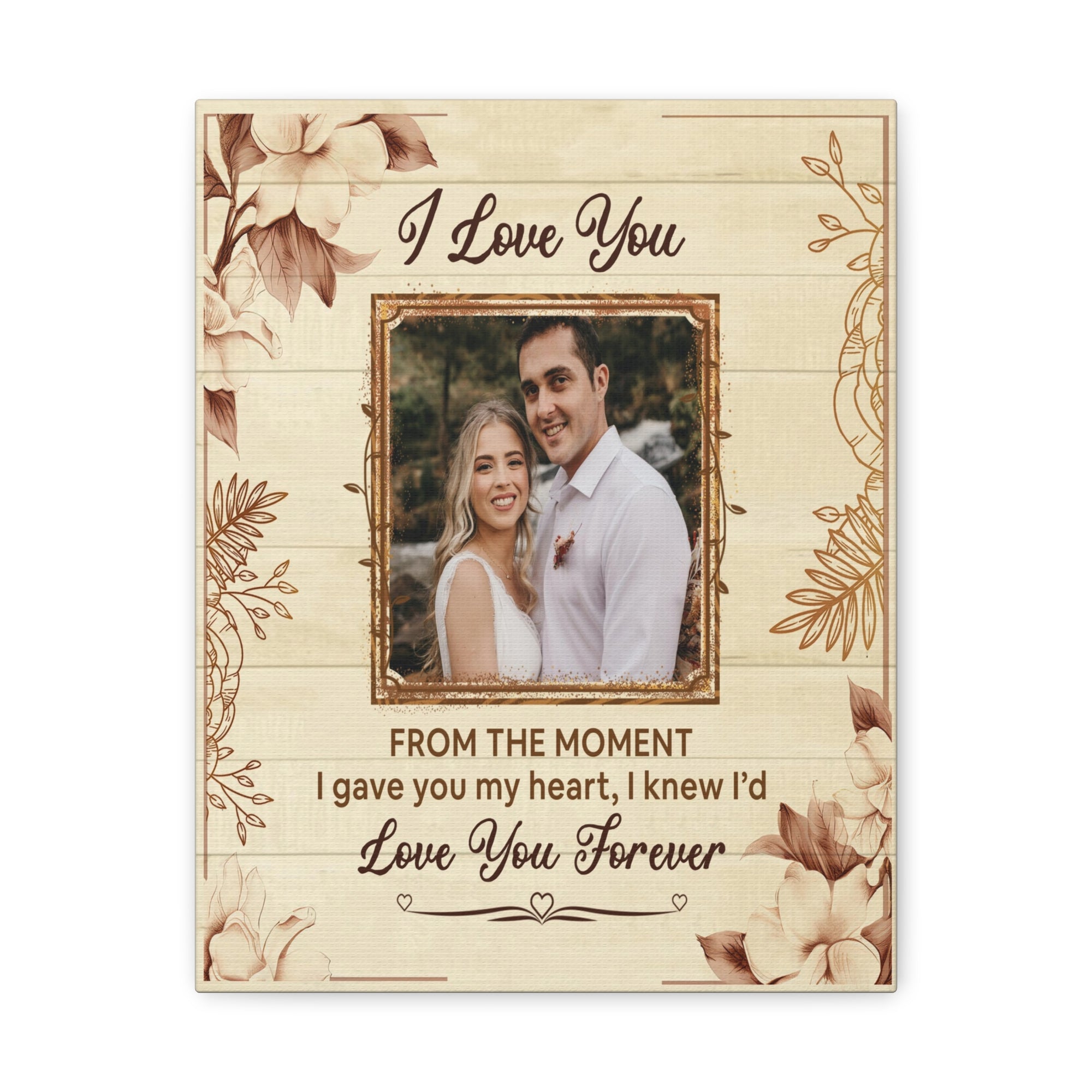 Personalized To My Wife I Love You Forever Custom Photo Canvas Wall Art – Personalized Romantic Gift-Express Your Love Gifts