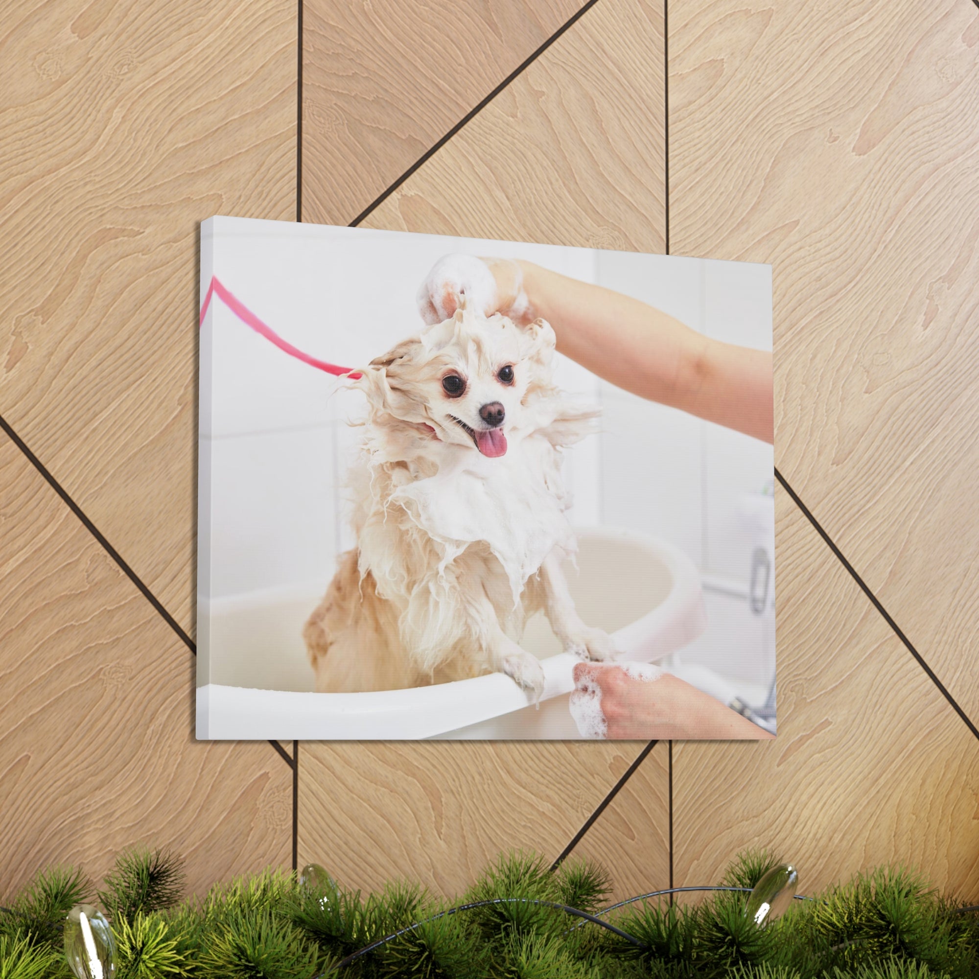 Funny Chihuahua Bathee Canvas Wall Art for Home Decor Ready-to-Hang-Express Your Love Gifts