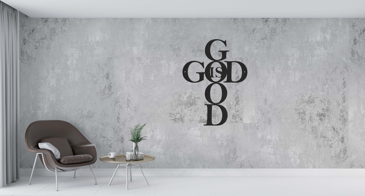 Scripture Walls God is Good Steel Sign Laser Cut Powder Coated Home &amp; Office Metal Wall Decor Multiple Sizes &amp; Colors-Express Your Love Gifts