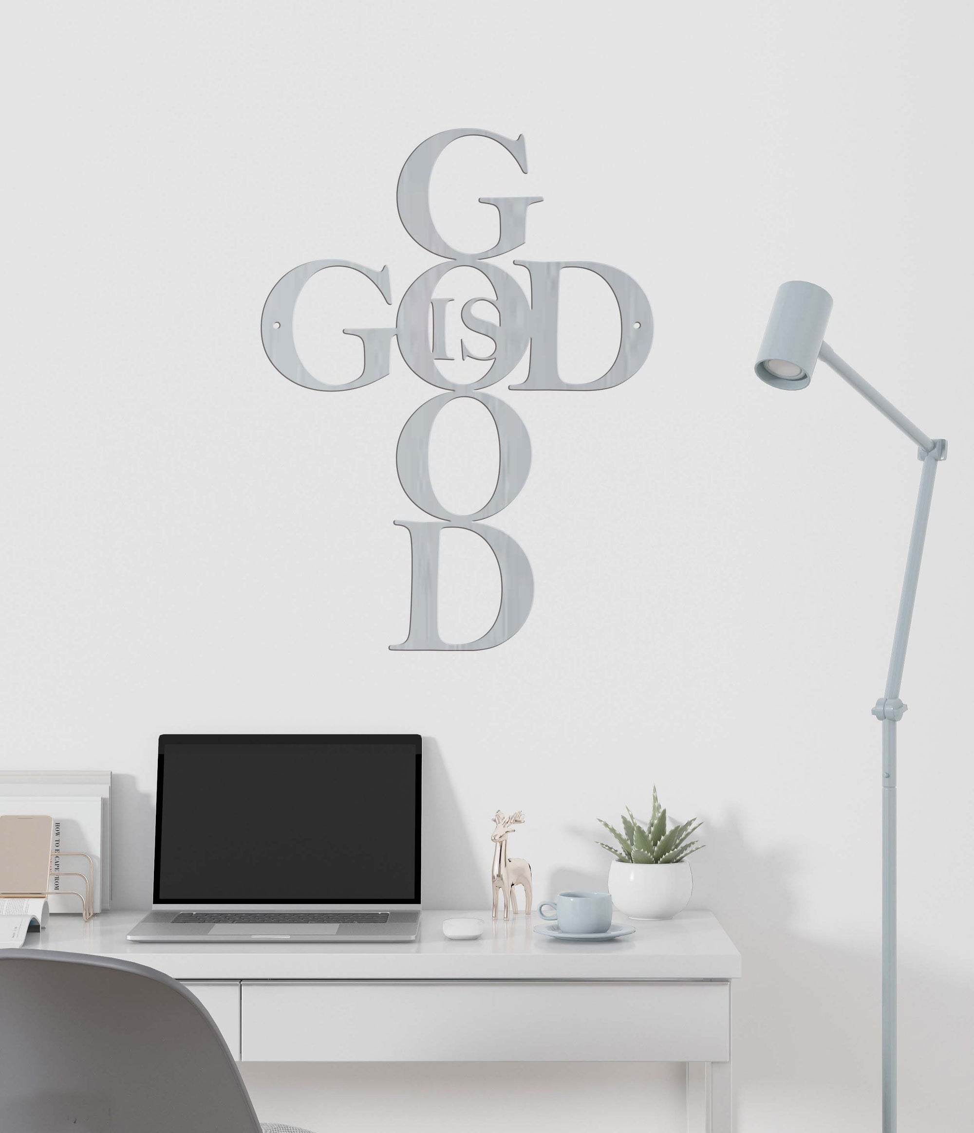 Scripture Walls God is Good Steel Sign Laser Cut Powder Coated Home & Office Metal Wall Decor Multiple Sizes & Colors-Express Your Love Gifts