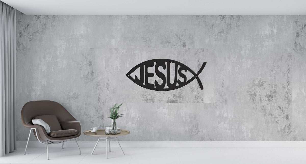 Scripture Walls Jesus Steel Sign Laser Cut Powder Coated Home &amp; Office Metal Wall Decor Multiple Sizes &amp; Colors-Express Your Love Gifts