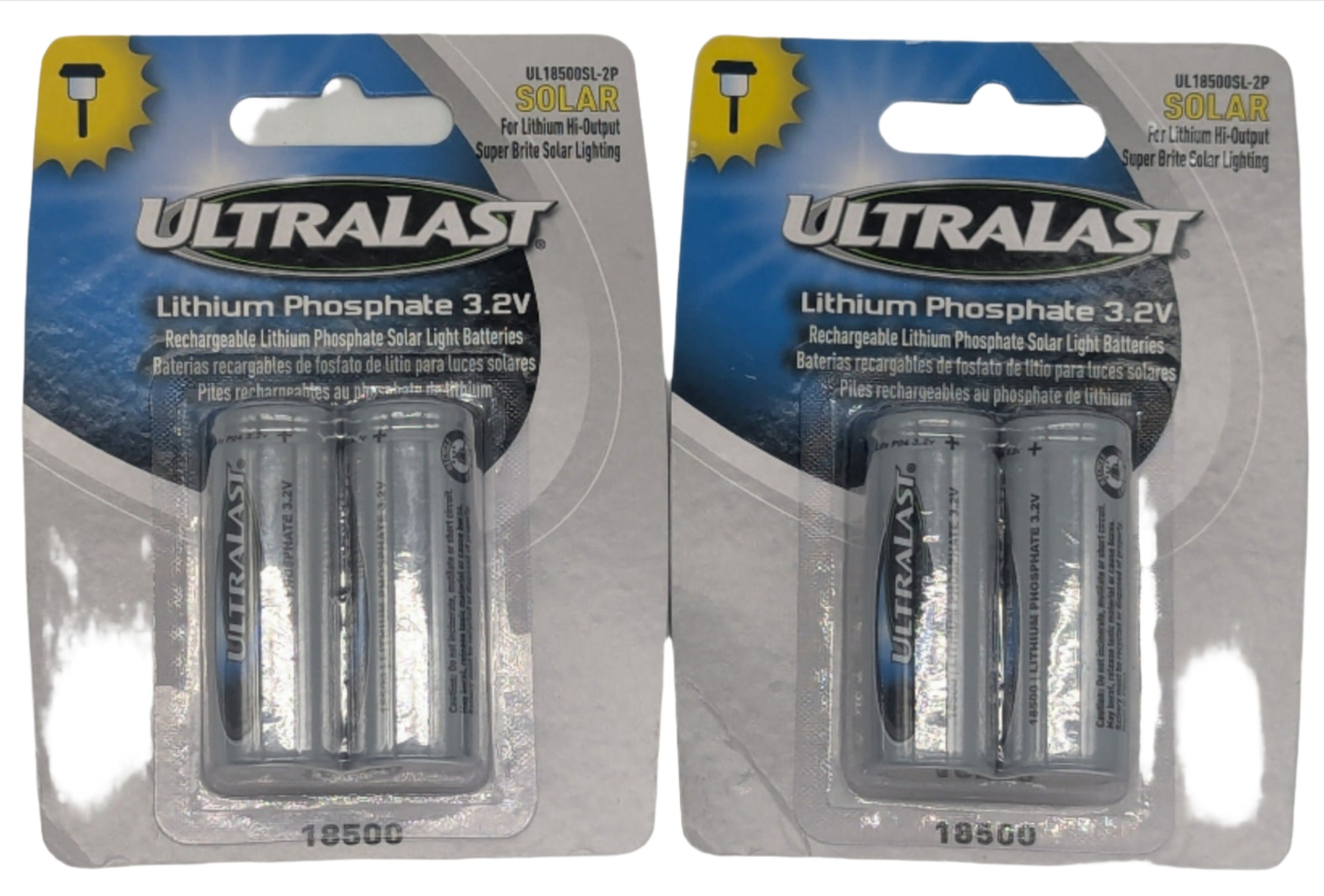 ULTRALAST 18500 LiFePO4 Rechargeable Batteries 3.2V 1000mAh 4-Pack-Express Your Love Gifts