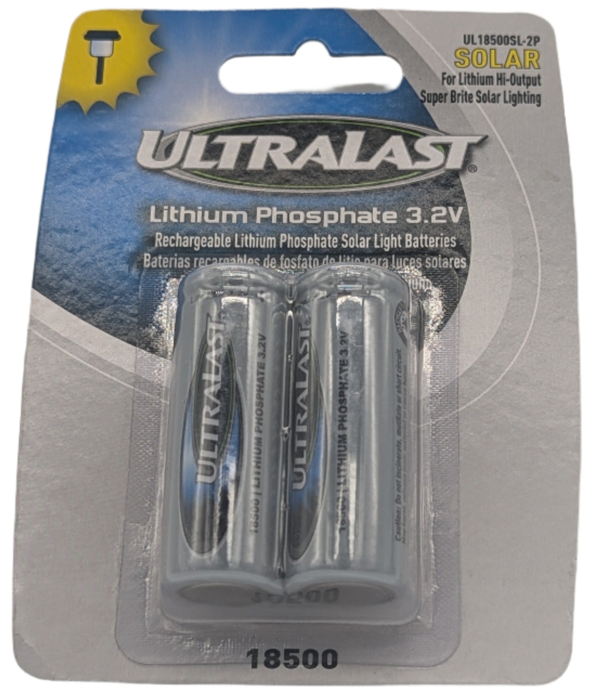 ULTRALAST 18500 LiFePO4 Rechargeable Batteries 3.2V 1000mAh 4-Pack-Express Your Love Gifts