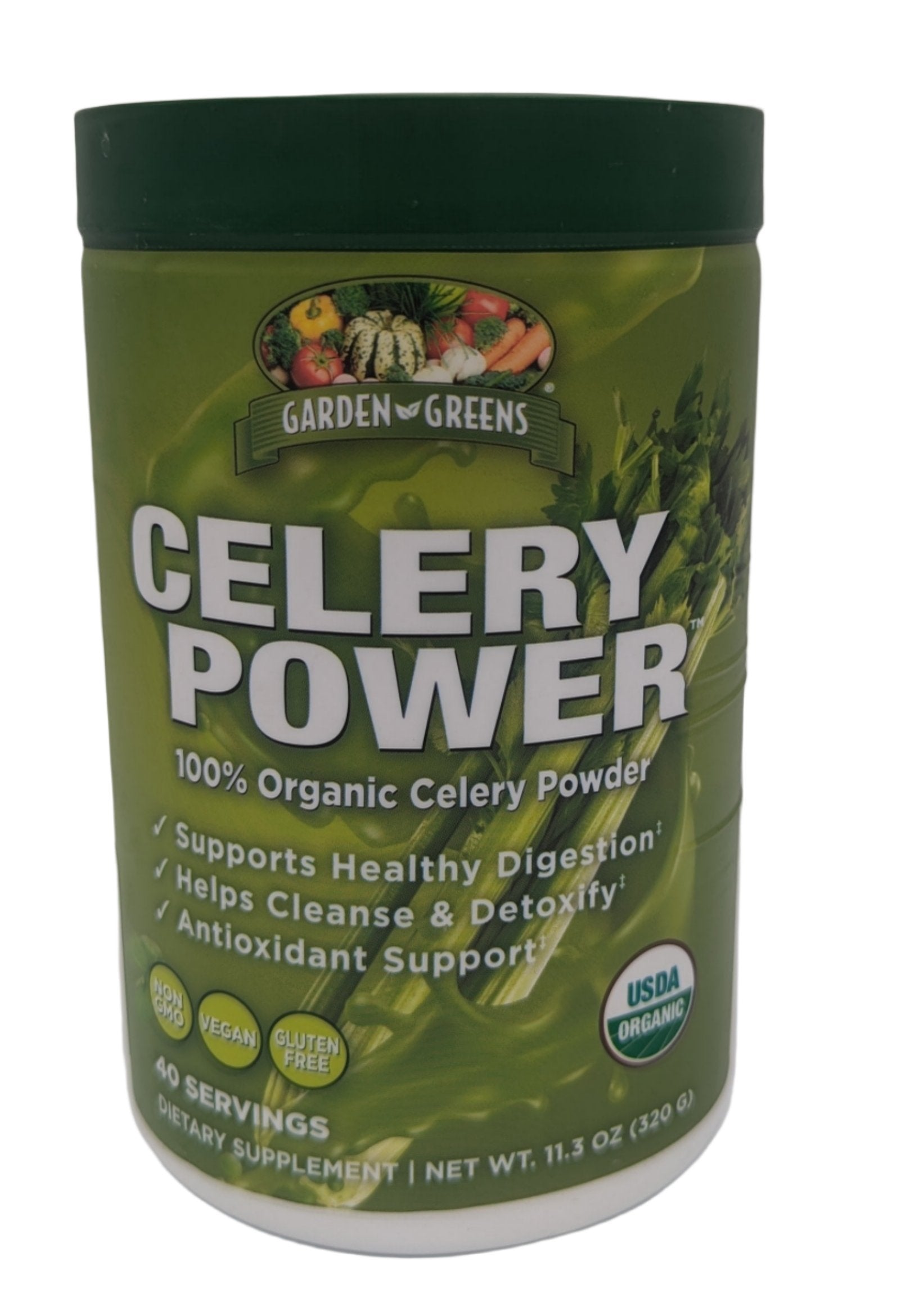 Garden Greens Organic Celery Power, 11.3 oz, Supports Digestion, No Flavor, Non-GMO, Gluten Free, 40 Servings-Express Your Love Gifts