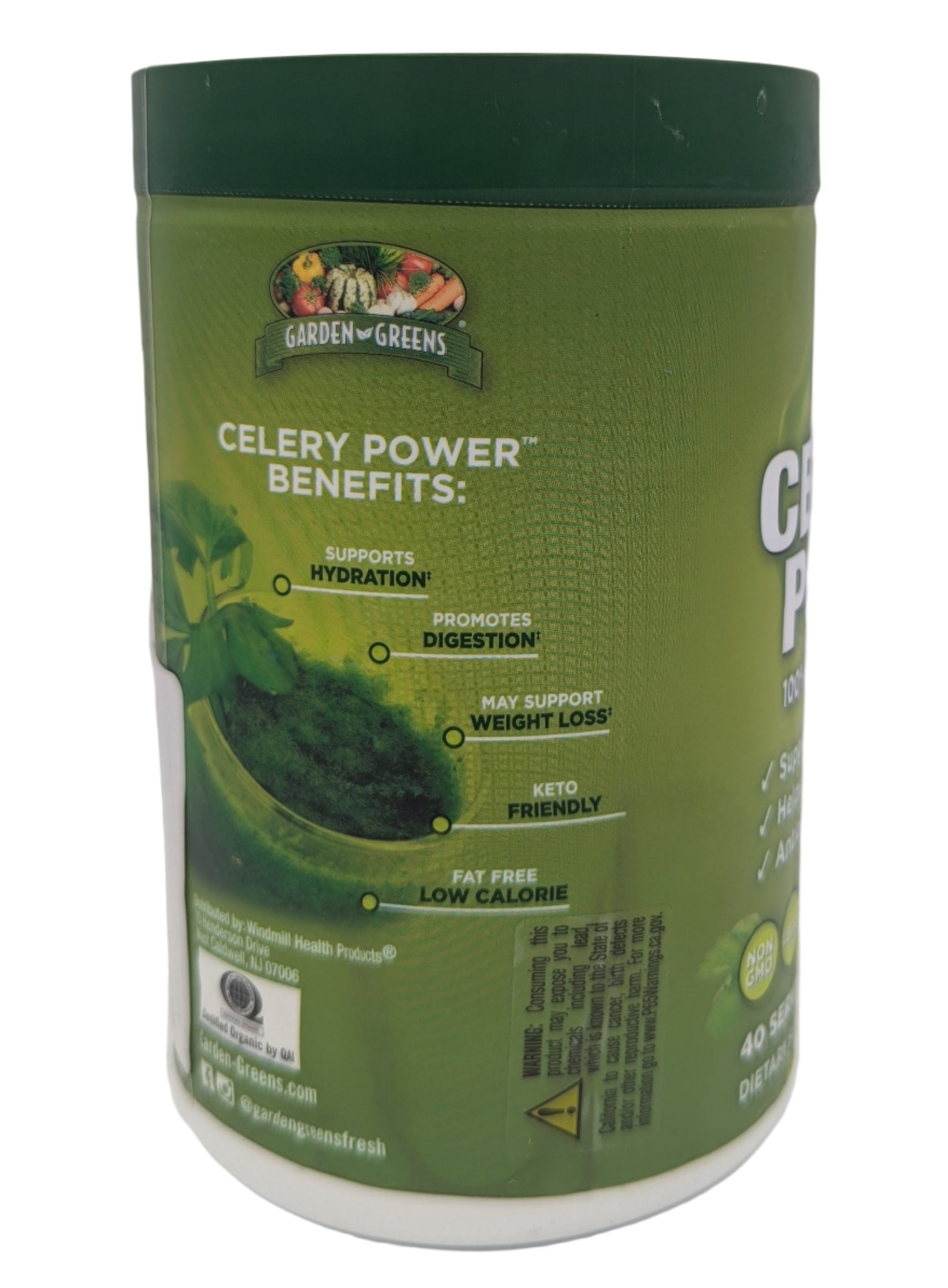 Garden Greens Organic Celery Power, 11.3 oz, Supports Digestion, No Flavor, Non-GMO, Gluten Free, 40 Servings-Express Your Love Gifts