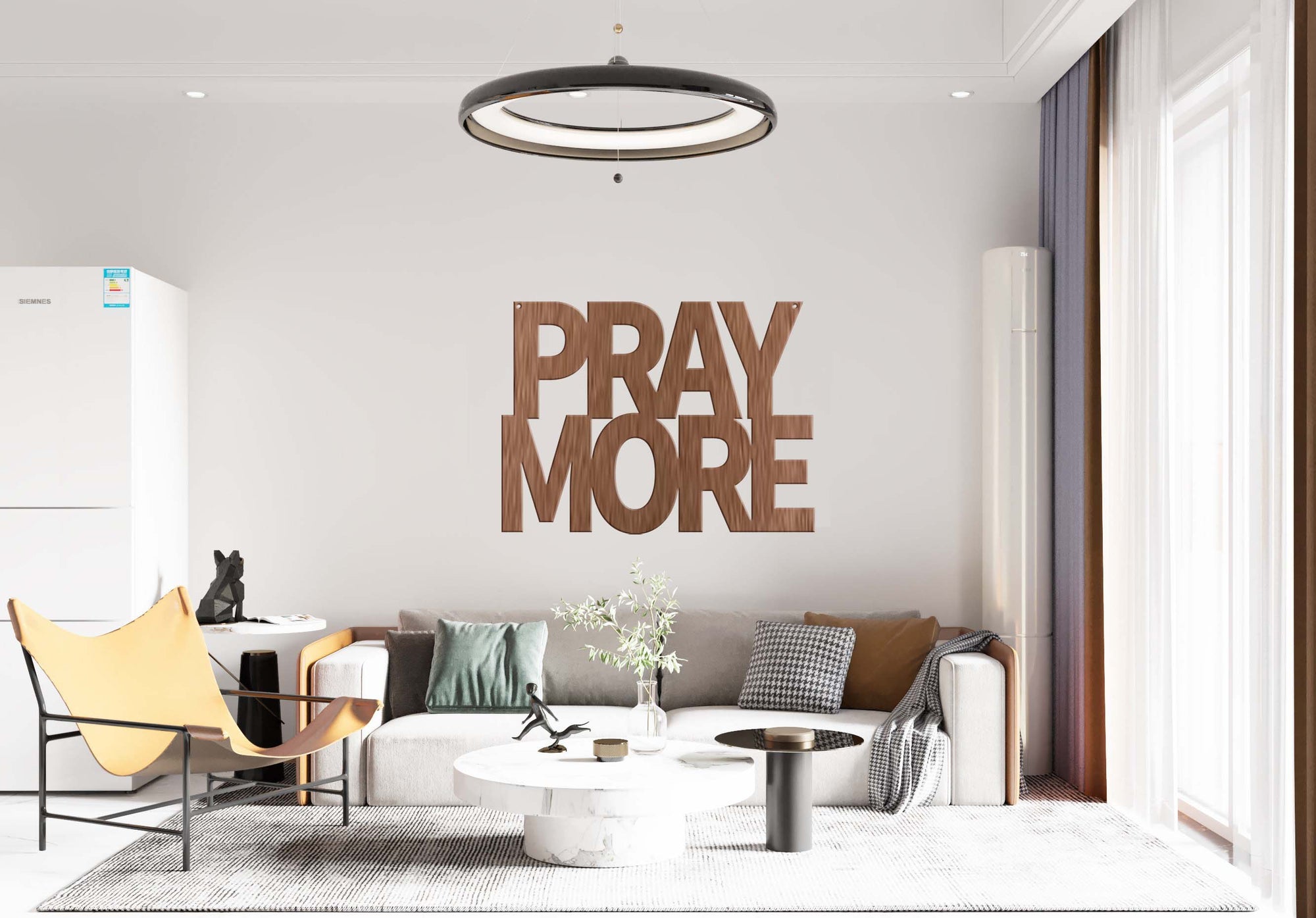 Scripture Walls Pray More Steel Sign Laser Cut Powder Coated Home & Office Metal Wall Decor Multiple Sizes & Colors-Express Your Love Gifts