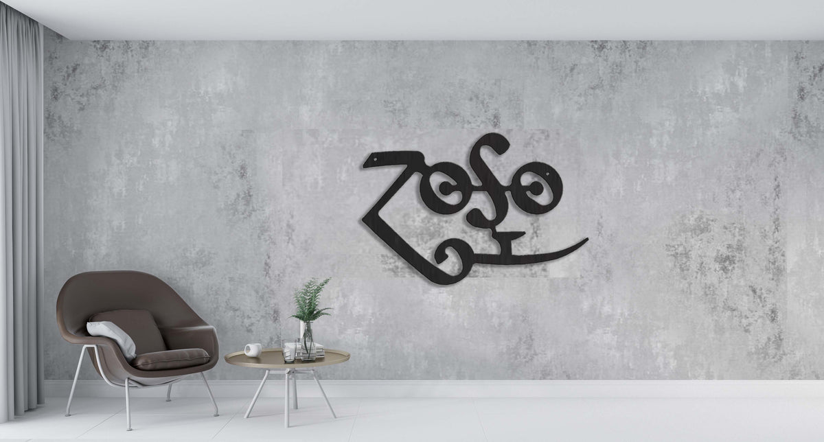 Zeppelin Zoso Steel Sign Laser Cut Powder Coated Home &amp; Office Metal Wall Decor Multiple Sizes &amp; Colors-Express Your Love Gifts