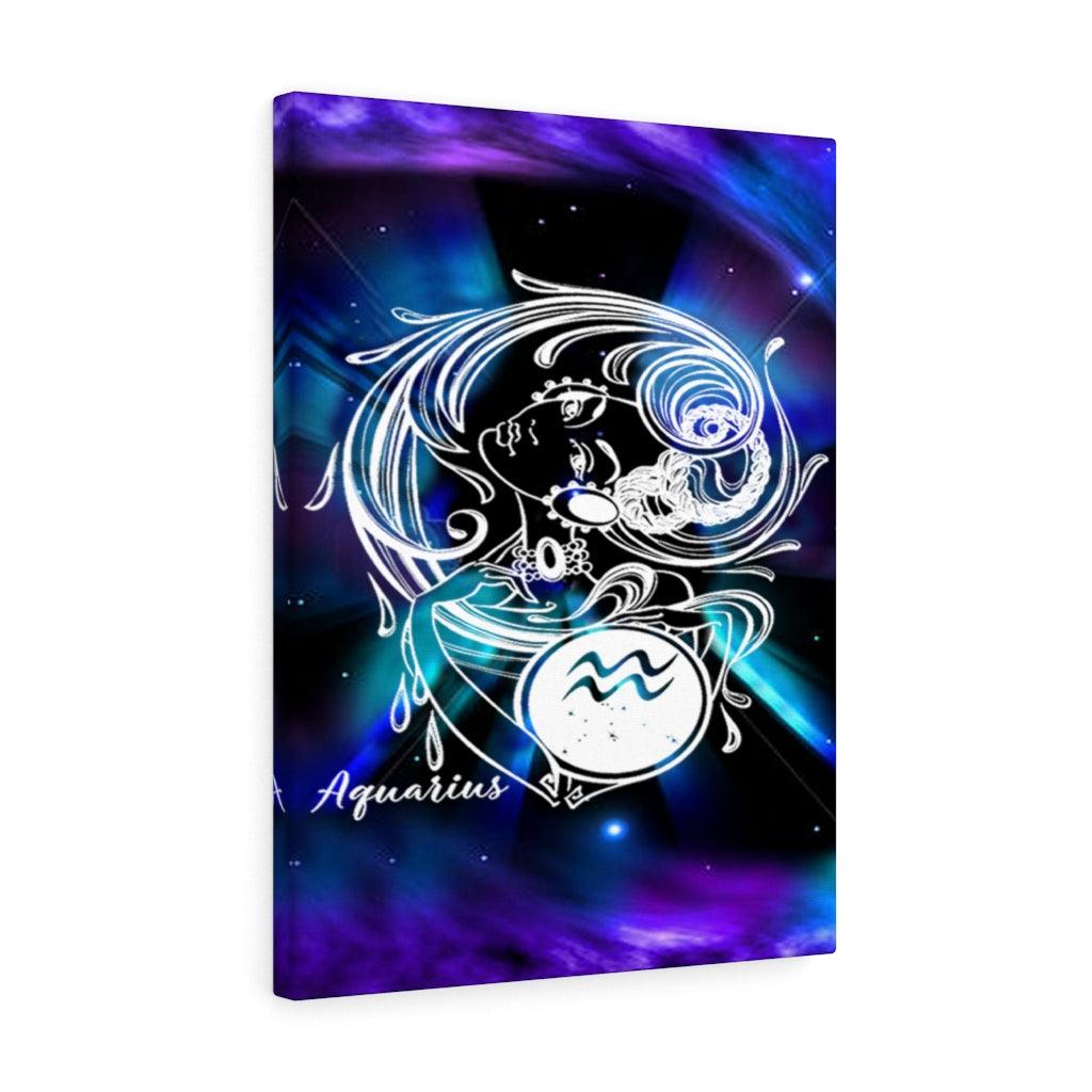 Aquarius Zodiac Horoscope Sign Constellation Canvas Print Astrology Home Decor Ready to Hang Artwork - Express Your Love Gifts