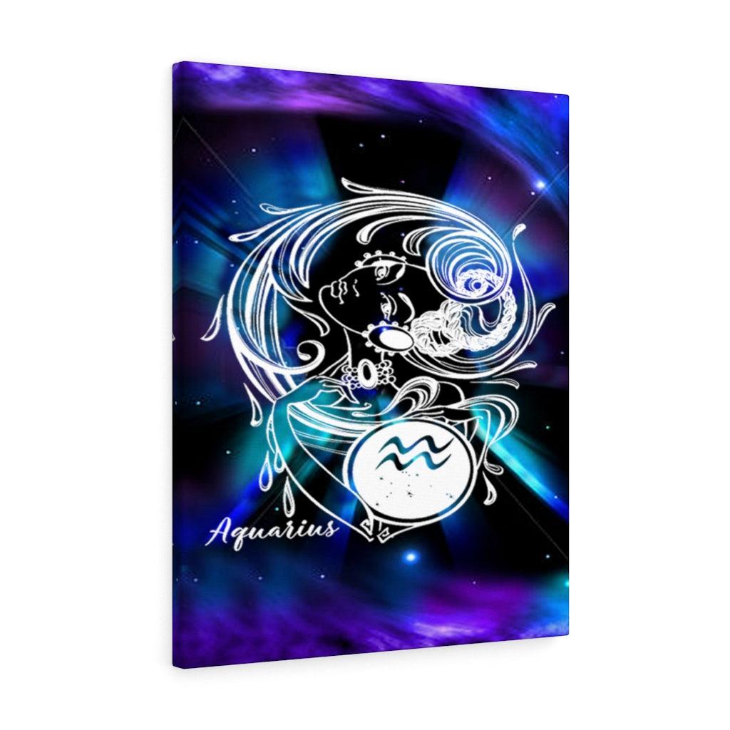 Aquarius Zodiac Horoscope Sign Constellation Canvas Print Astrology Home Decor Ready to Hang Artwork - Express Your Love Gifts