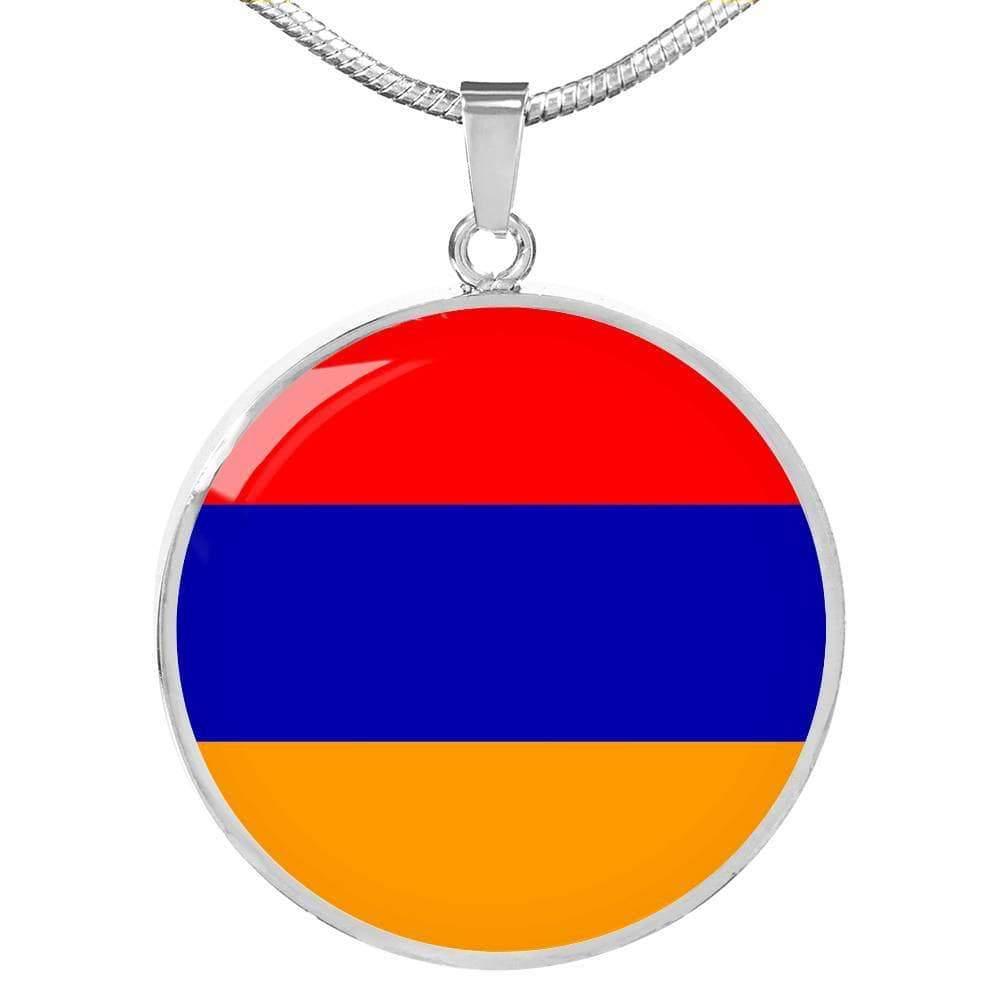 Armenia Flag Necklace Armenia Flag Stainless Steel or 18k Gold 18-22" - Express Your Love Gifts