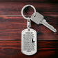 Psalm 23 Portuguese Salmo 23 Bible Keychain Stainless Steel or 18k Gold Dog Tag-Express Your Love Gifts