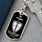 Isaiah 54:17 No Weapon Necklace Swivel Keychain Stainless Steel or 18k Gold Dog Tag-Express Your Love Gifts