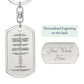 Ten Commandments Chinese Bible Keychain Stainless Steel or 18k Gold Dog Tag-Express Your Love Gifts