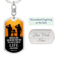 John 15:13 Scripture No Greater Love Keychain Stainless Steel or 18k Gold Dog Tag Keyring-Express Your Love Gifts