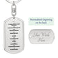 Ten Commandments Russian Bible Keychain Stainless Steel or 18k Gold Dog Tag-Express Your Love Gifts