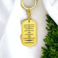 Ten Commandments Spanish Diez Mandamientos Bible Keychain Stainless Steel or 18k Gold Dog Tag-Express Your Love Gifts