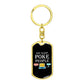 Eat Sleep Poke People Nurse Swivel Keychain Stainless Steel or 18k Gold Dog Tag-Express Your Love Gifts