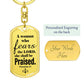 Proverbs 31 Woman of God Swivel Keychain Stainless Steel or 18k Gold Dog Tag-Express Your Love Gifts