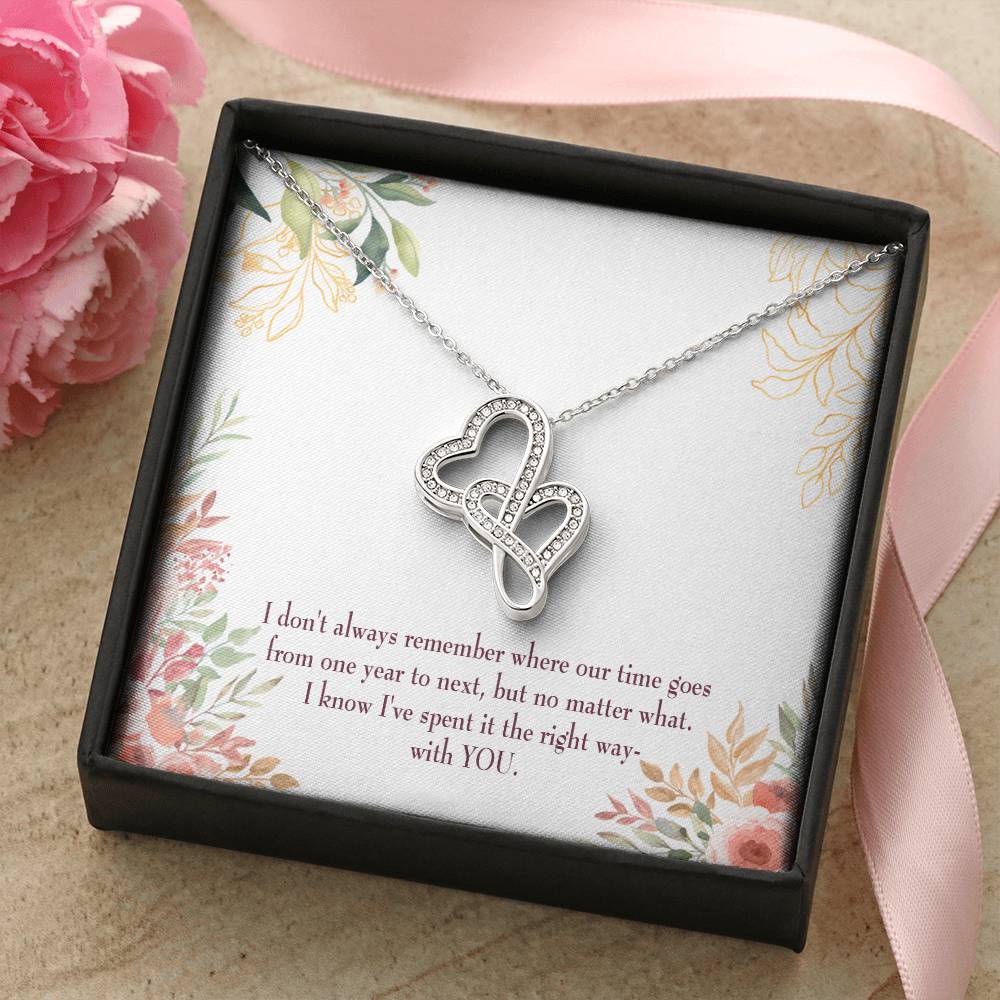 A Time Well Spent Heart-to-Heart Pendant Necklace-Express Your Love Gifts