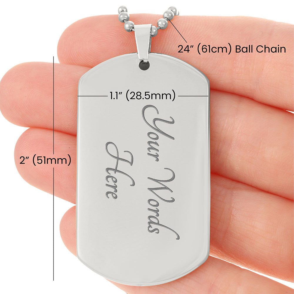 American Pride Dog Tag Necklace 24 / Polished