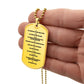 Ten Commandments English Necklace Dog Tag Stainless Steel or 18k Gold w 24" Chain-Express Your Love Gifts