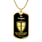 Isaiah 54:17 No Weapon Necklace Dog Tag Stainless Steel or 18k Gold w 24" Chain-Express Your Love Gifts