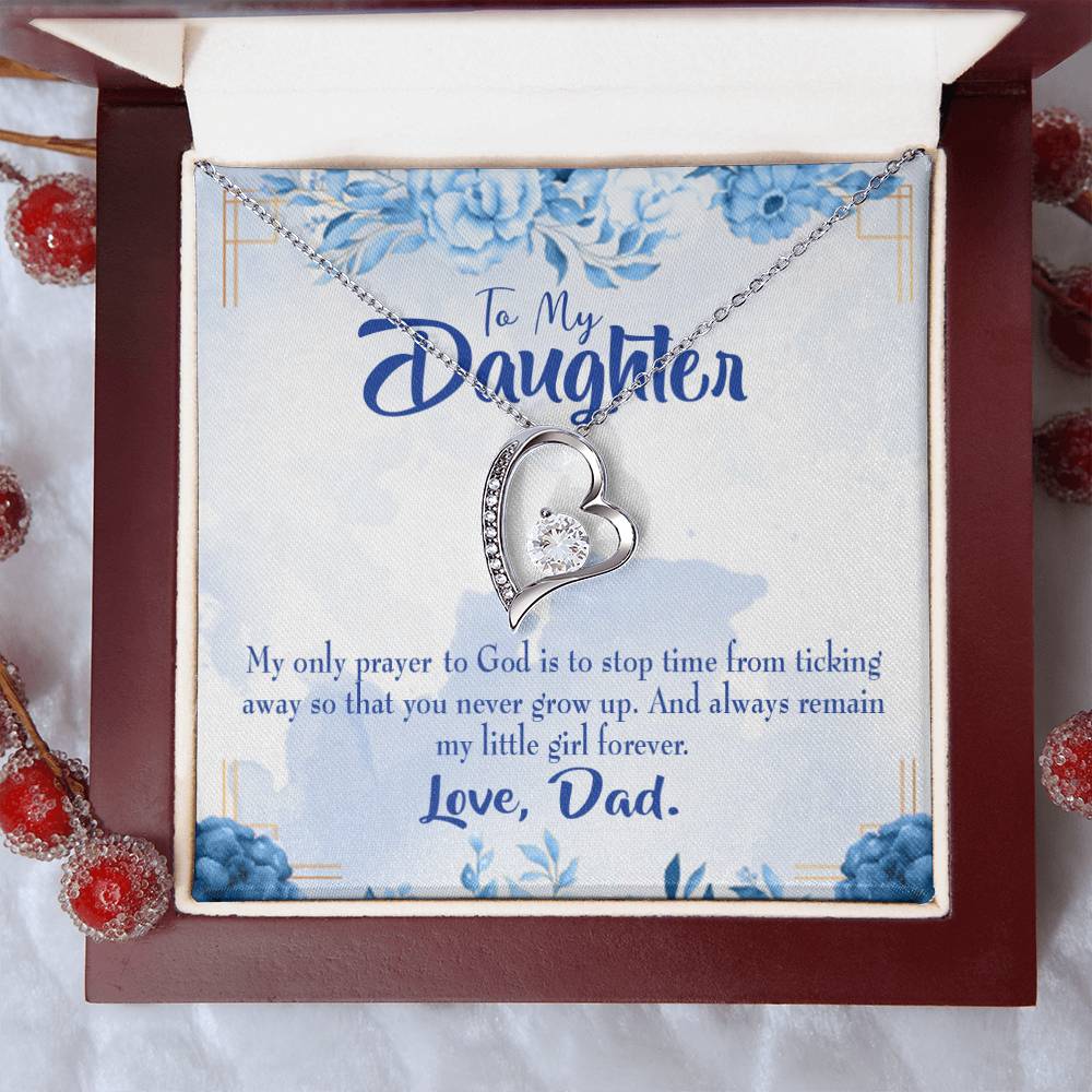 To My Daughter My Only Prayer to God From Dad Forever Necklace w Message Card-Express Your Love Gifts