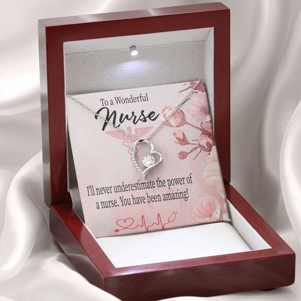 Amazing Nurse Forever Necklace w Message Card-Express Your Love Gifts